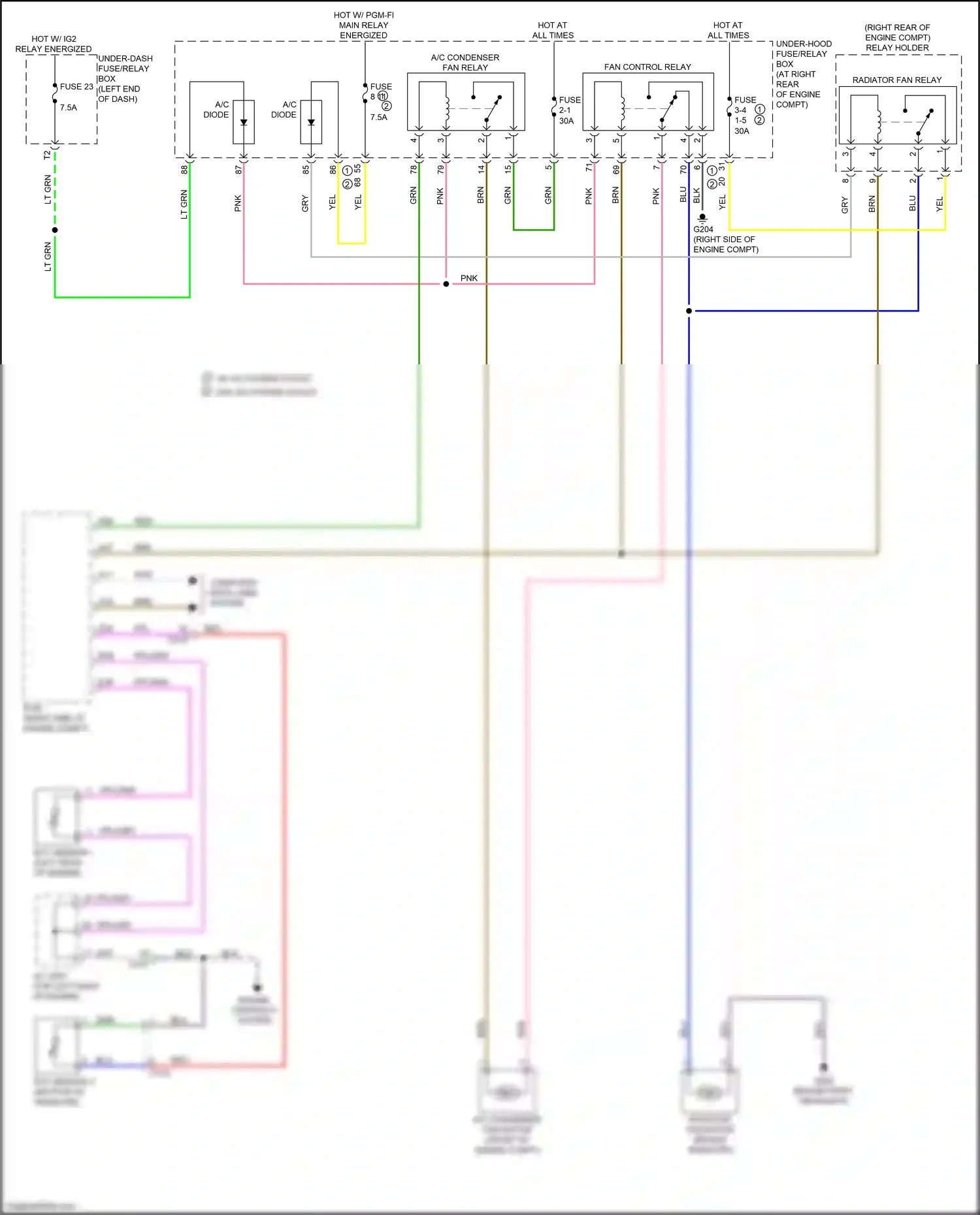 Wiring diagram ect sensor 1 for Honda Ridgeline II facelift (2021-2024) (1 of 2)