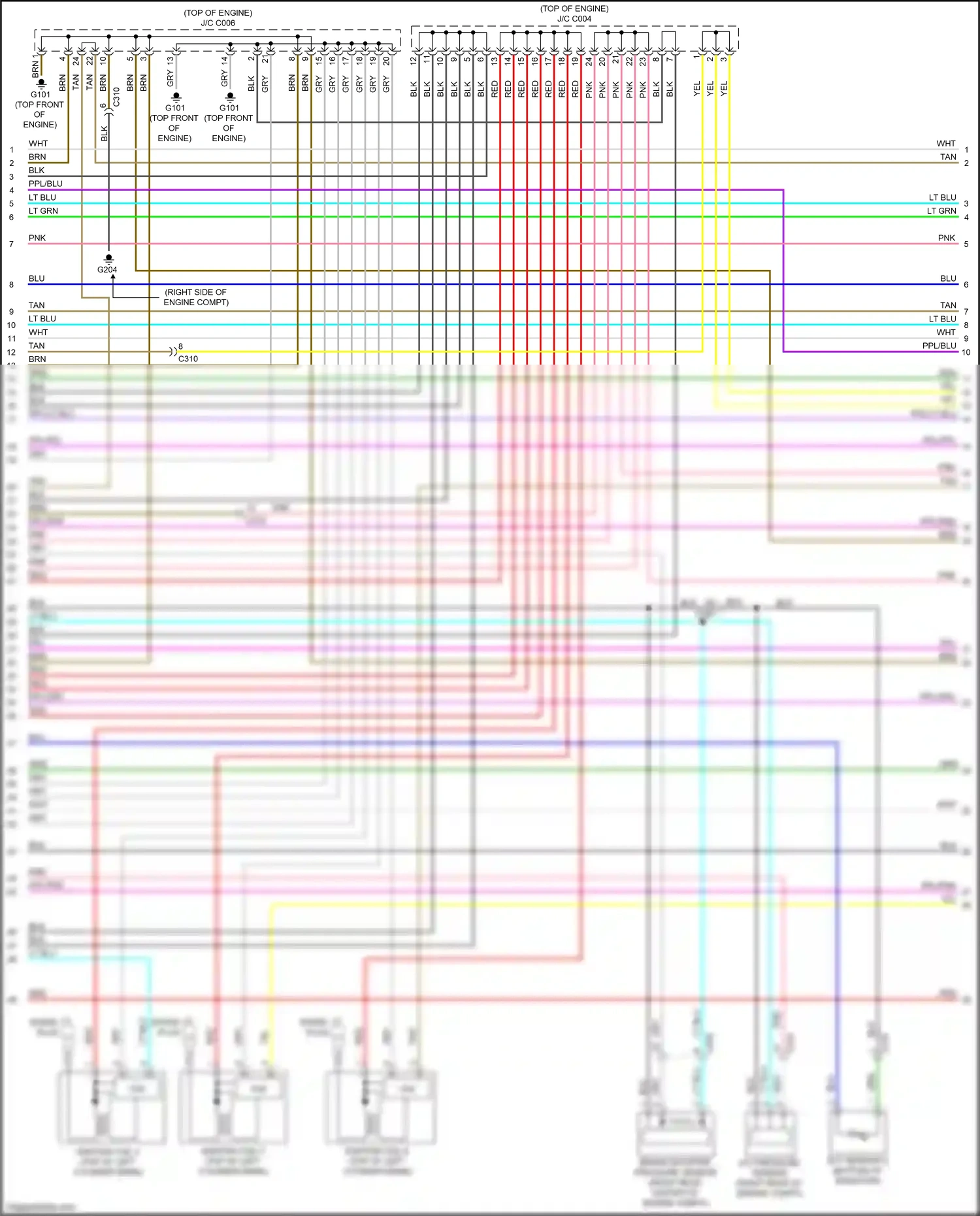 Wiring diagram ect sensor 2 for Honda Ridgeline II facelift (2021-2024) (2 of 2)