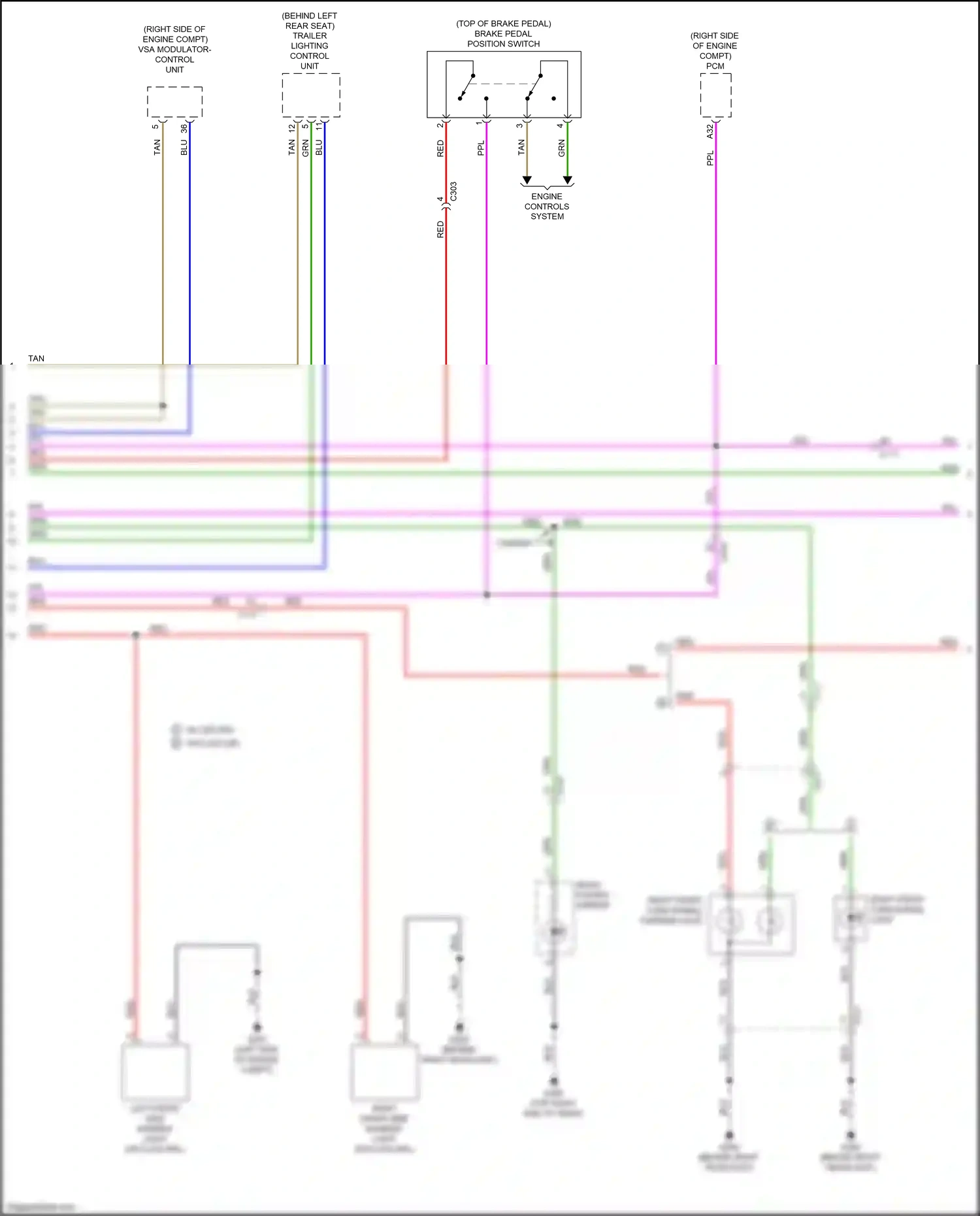 Wiring diagram engine controls system for Honda Ridgeline II facelift (2021-2024) (4 of 5)