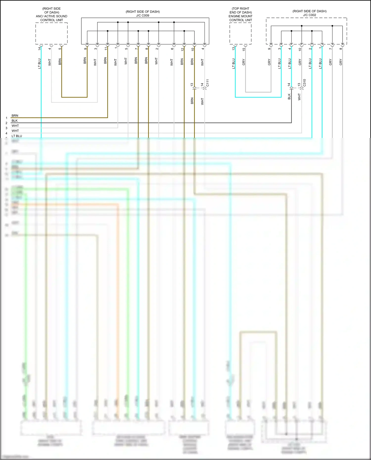 Wiring diagram engine mount control unit for Honda Ridgeline II facelift (2021-2024) (2 of 4)