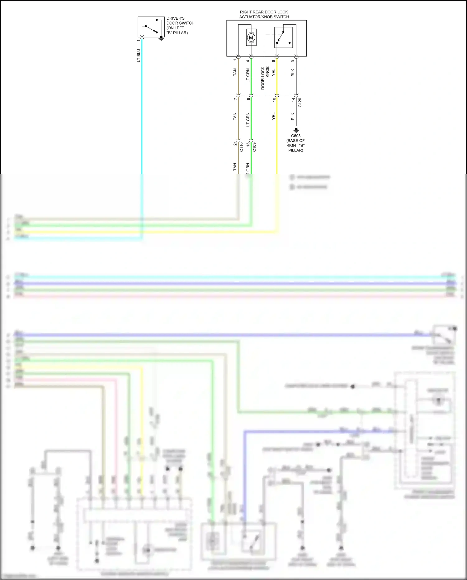 Wiring diagram front passenger's power window switch for Honda Ridgeline II facelift (2021-2024) (1 of 10)