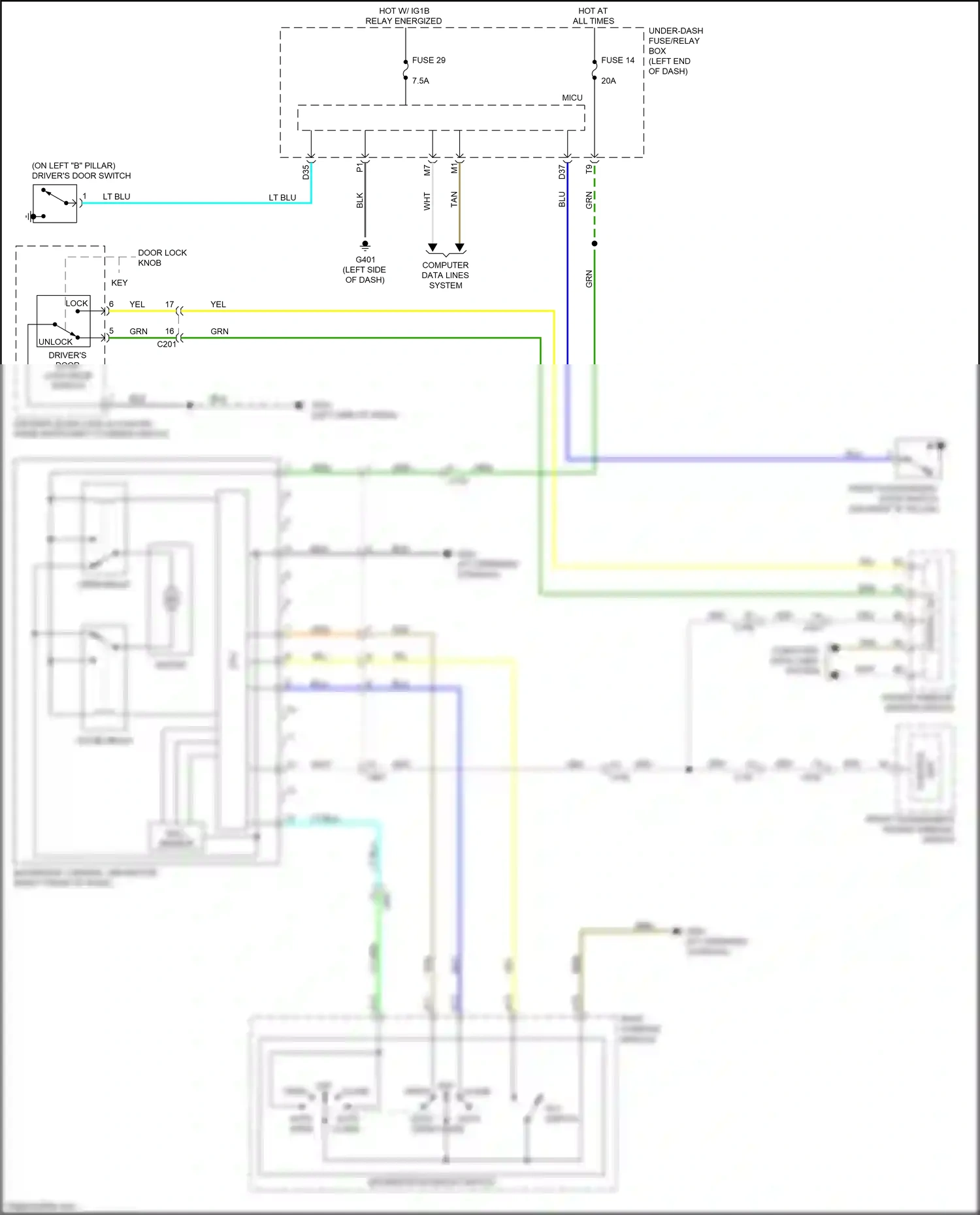 Wiring diagram hall sensor for Honda Ridgeline II facelift (2021-2024) (1 of 1)