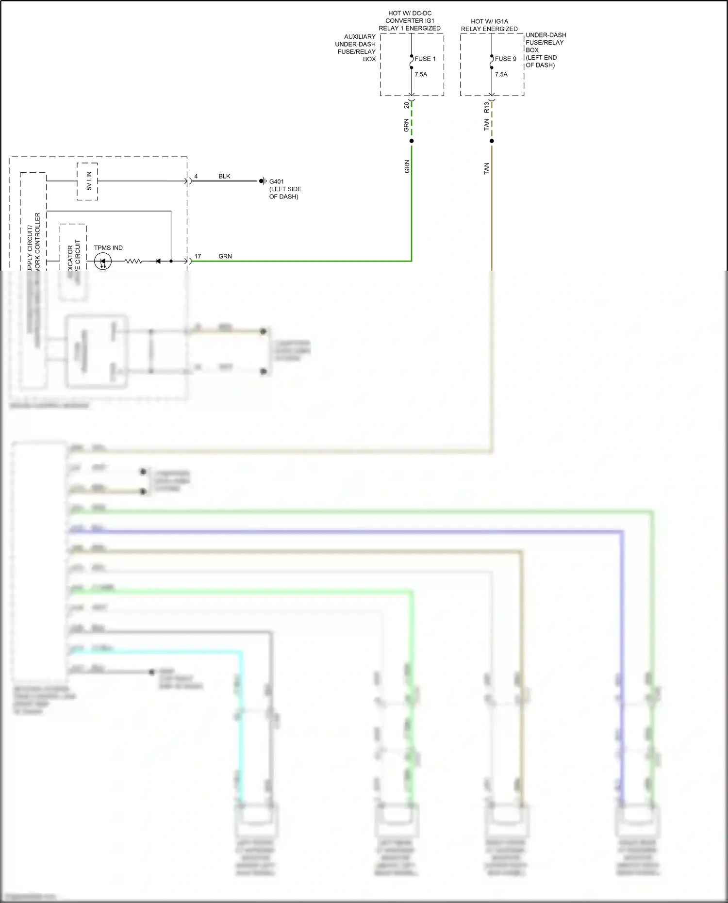 Wiring diagram keyless access/ tpms control unit for Honda Ridgeline II facelift (2021-2024) (9 of 14)