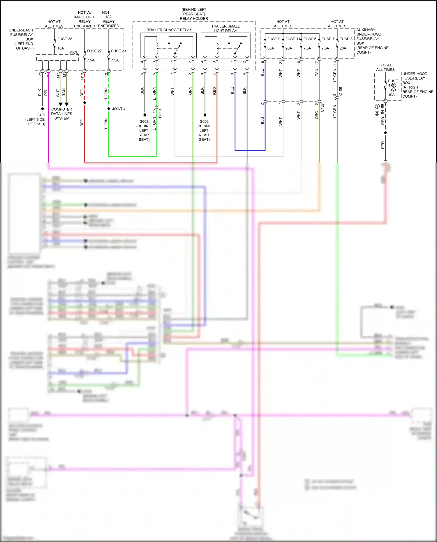Wiring diagram keyless access/ tpms control unit for Honda Ridgeline II facelift (2021-2024) (10 of 14)