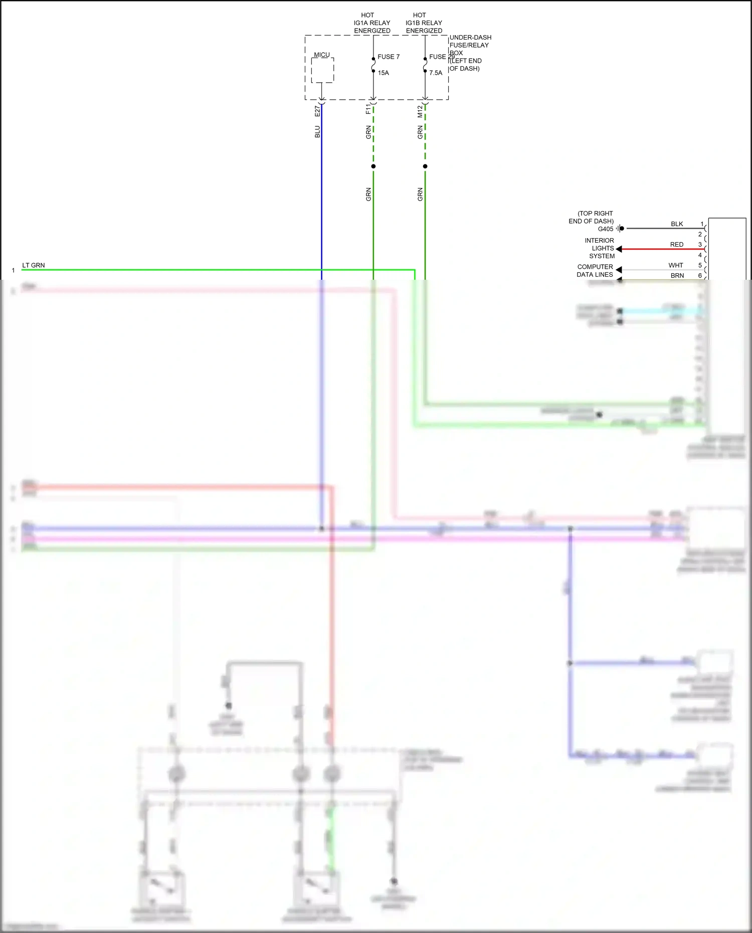 Wiring diagram keyless access/ tpms control unit for Honda Ridgeline II facelift (2021-2024) (2 of 14)