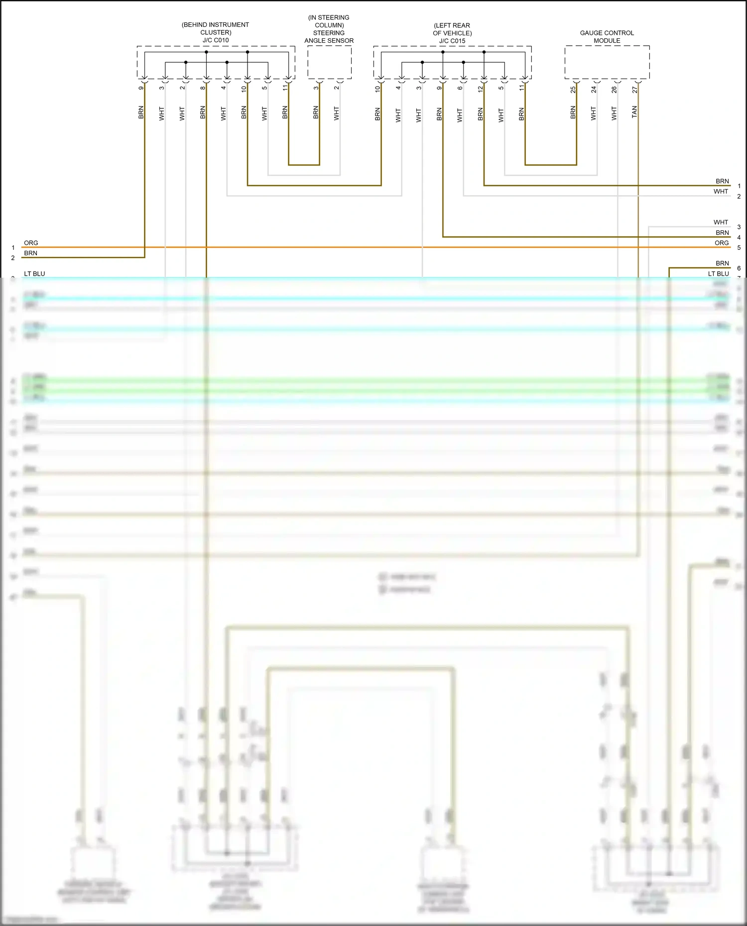 Wiring diagram parking, backup sensor control unit for Honda Ridgeline II facelift (2021-2024) (1 of 4)