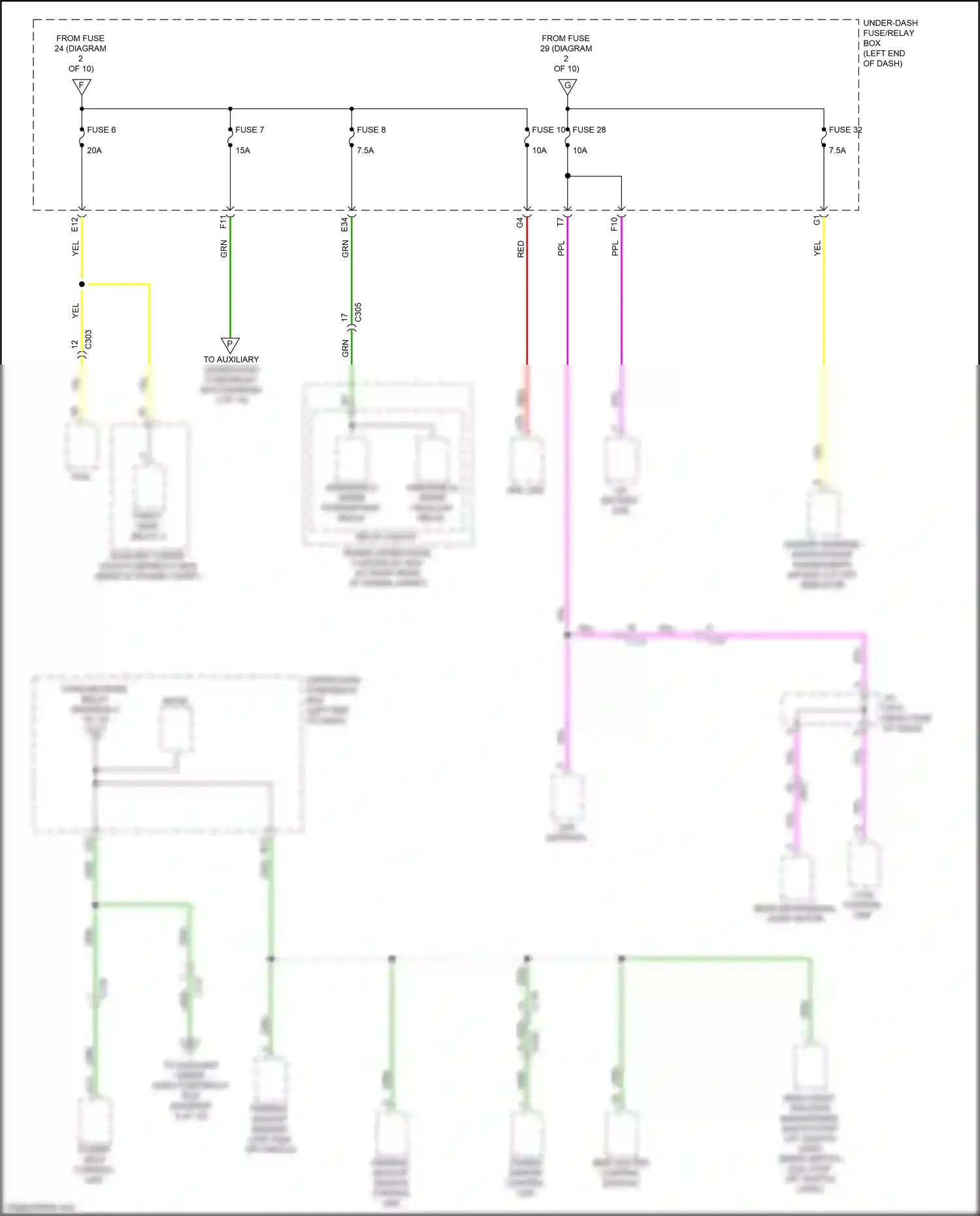 Wiring diagram parking, backup sensor control unit for Honda Ridgeline II facelift (2021-2024) (4 of 4)