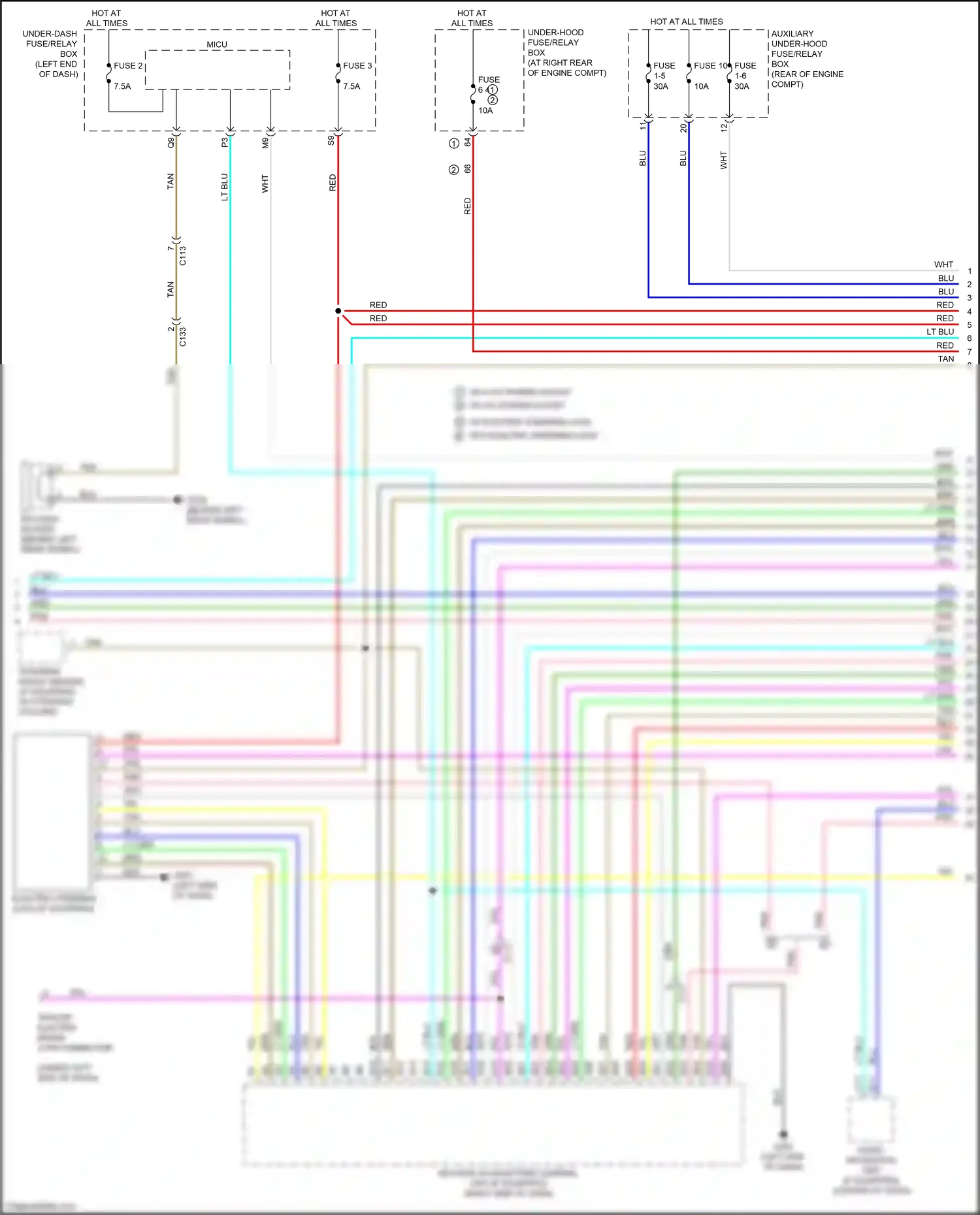Wiring diagram steering angle sensor for Honda Ridgeline II facelift (2021-2024) (2 of 8)