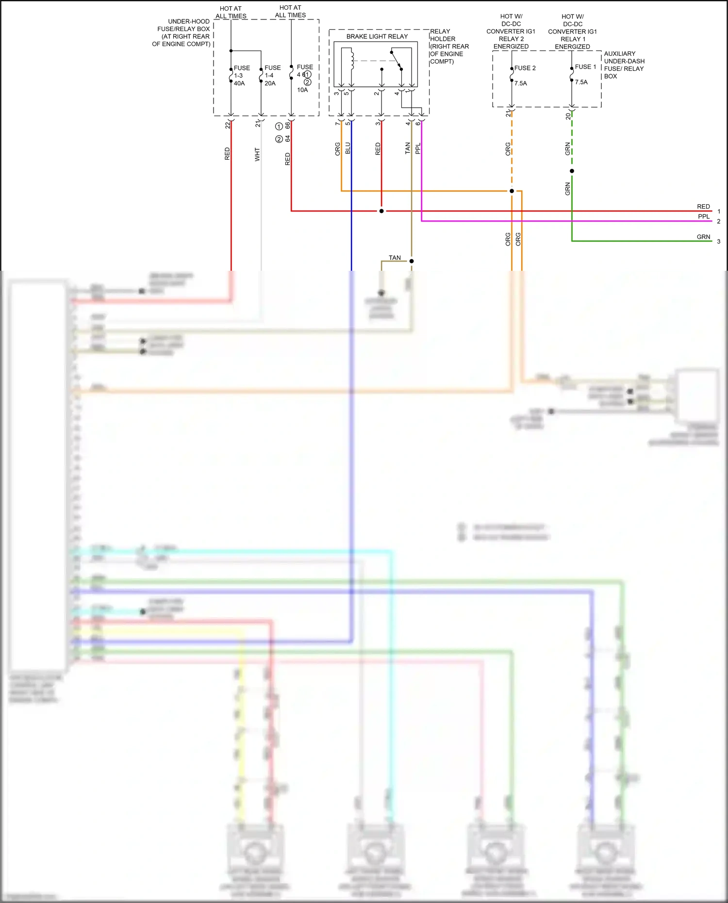 Wiring diagram steering angle sensor for Honda Ridgeline II facelift (2021-2024) (1 of 8)