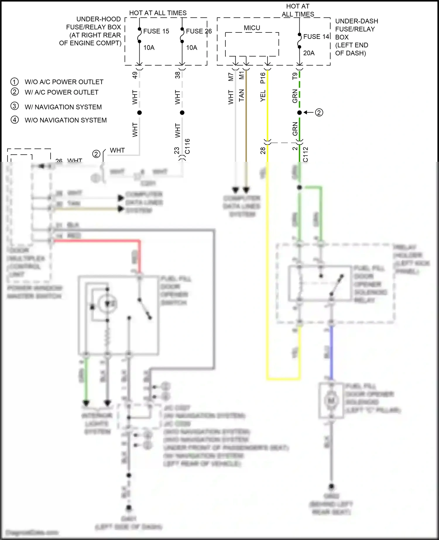 Wiring diagram w/ navigation system for Honda Ridgeline II facelift (2021-2024) (1 of 1)