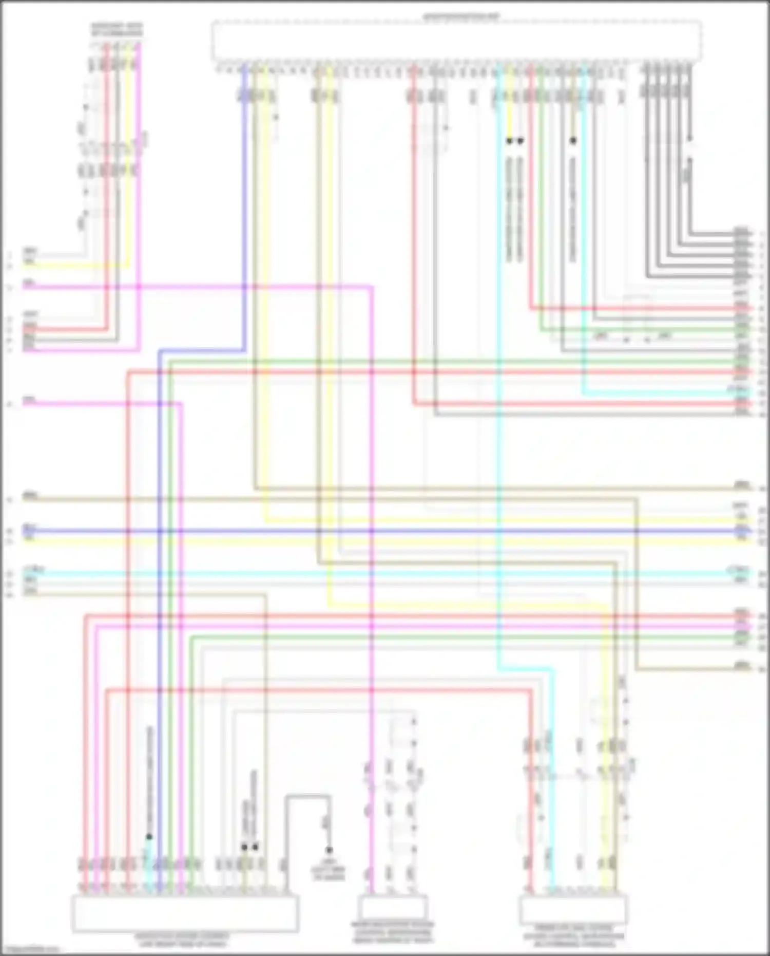 Car Wiring Diagrams for Ridgeline Honda II (2016-2021): Navigation circuit, w/ amplifier (2 of 6)