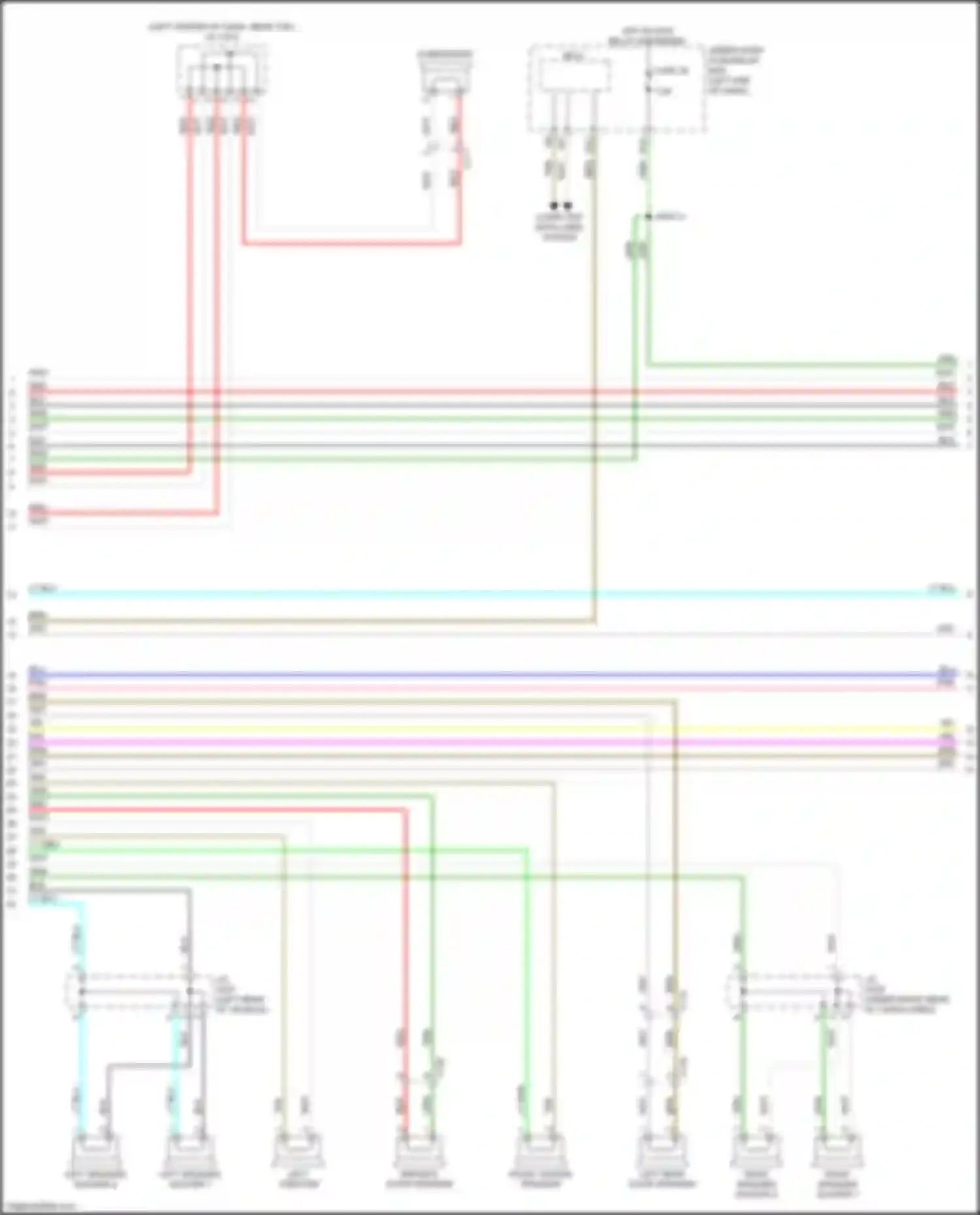 Car Wiring Diagrams for Ridgeline Honda II (2016-2021): Navigation circuit, w/ amplifier (4 of 6)