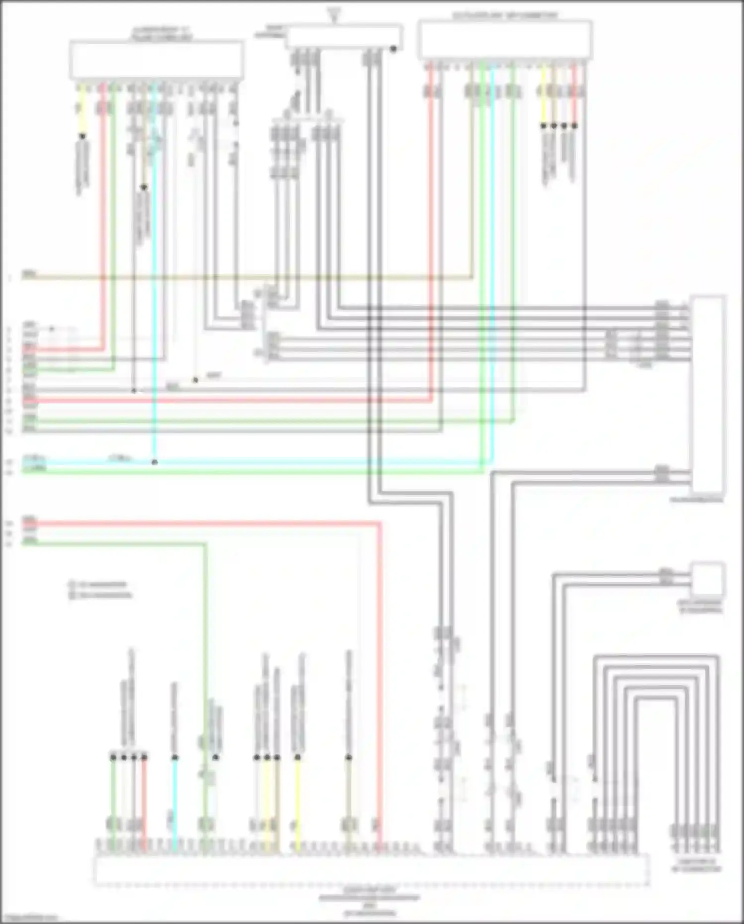 Car Wiring Diagrams for Ridgeline Honda II (2016-2021): Radio circuit, w/ display audio w/o amplifier (5 of 5)