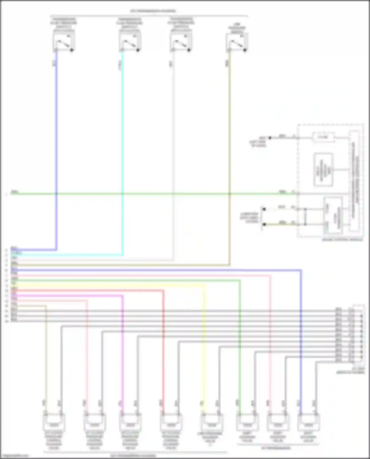 Car Wiring Diagrams for Ridgeline Honda II (2016-2021): A/t circuit (3 of 3)