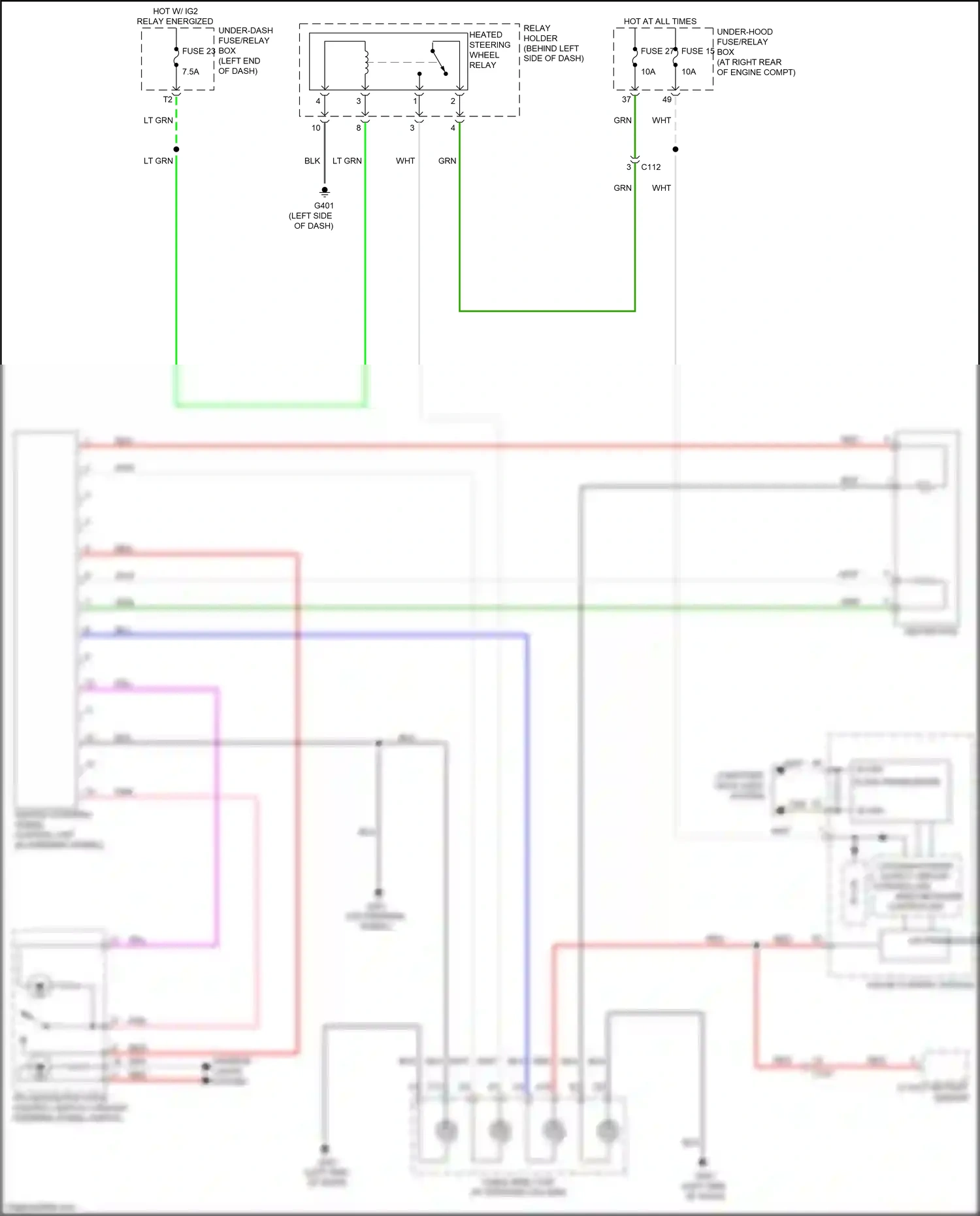 Honda Ridgeline II (2016-2021) 12 volt battery sensor wiring diagram  (3 of 5)