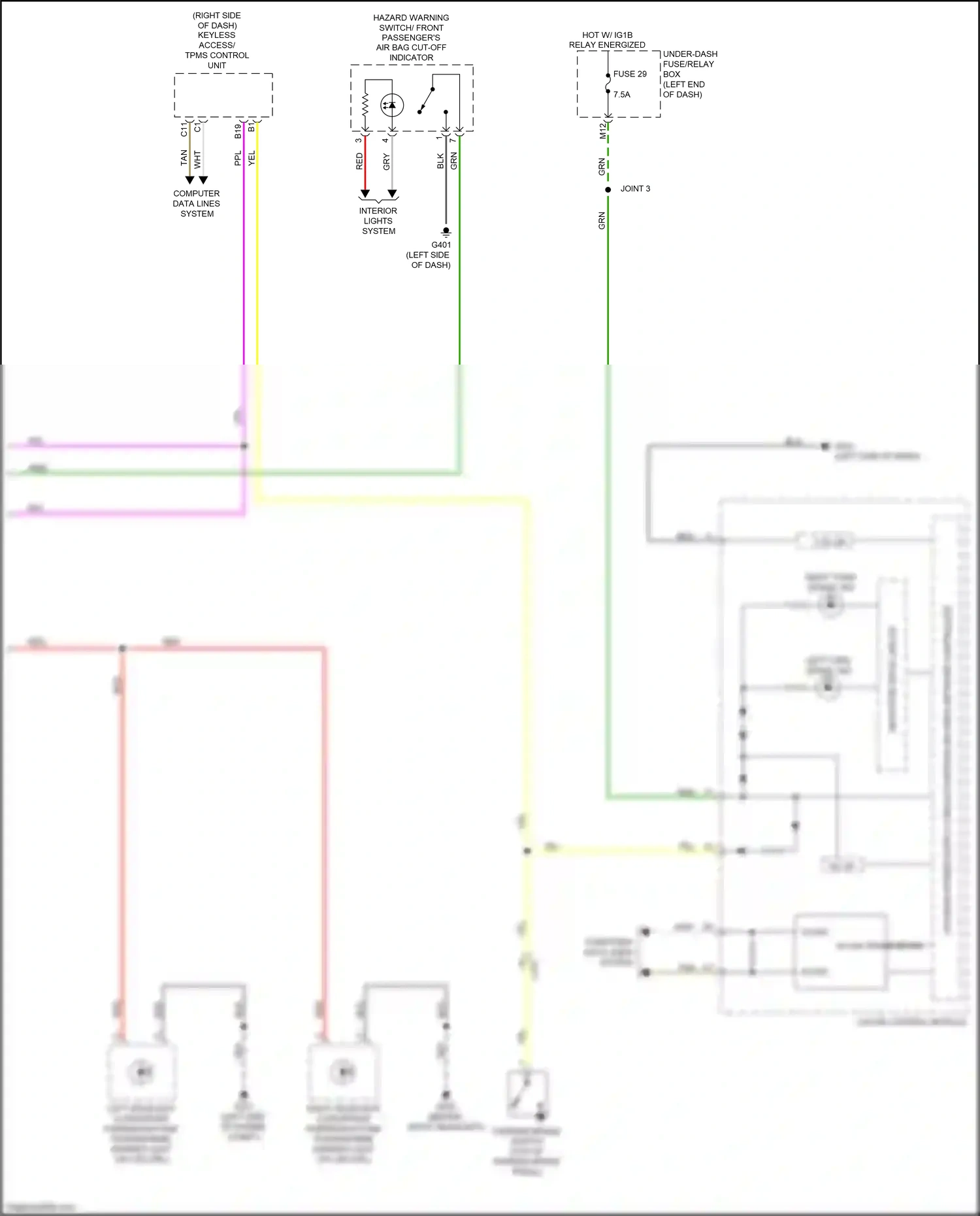 Honda Ridgeline II (2016-2021) b-can transceiver wiring diagram  (2 of 7)