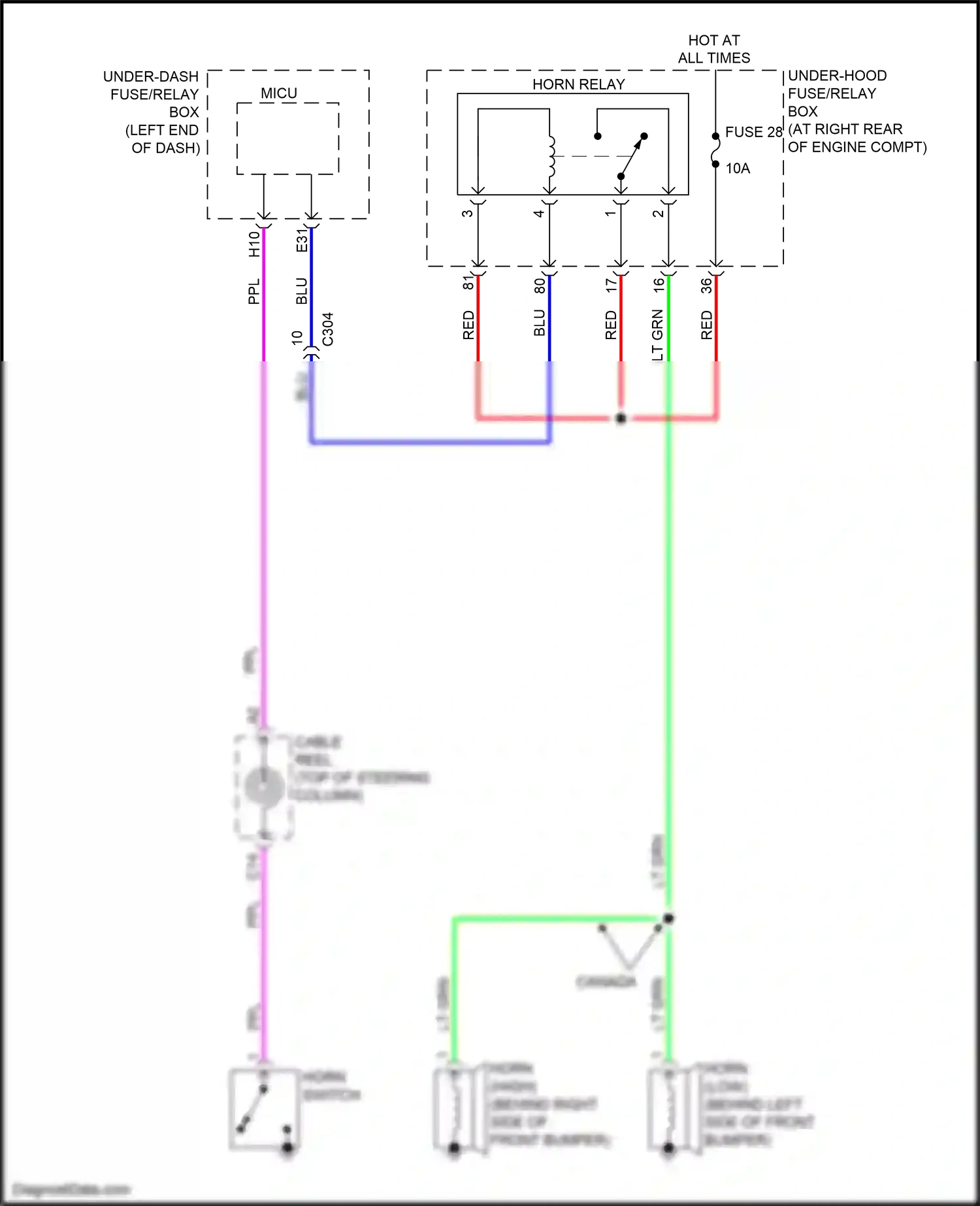 Honda Ridgeline II (2016-2021) blu wiring diagram  (98 of 112)