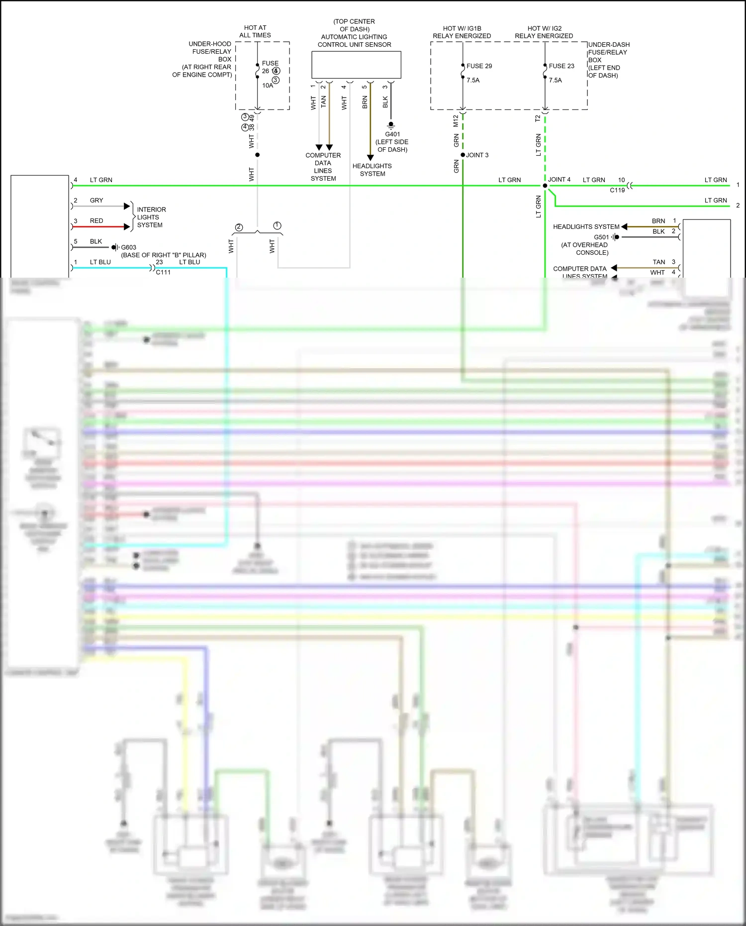 Honda Ridgeline II (2016-2021) computer data lines system wiring diagram  (1 of 83)