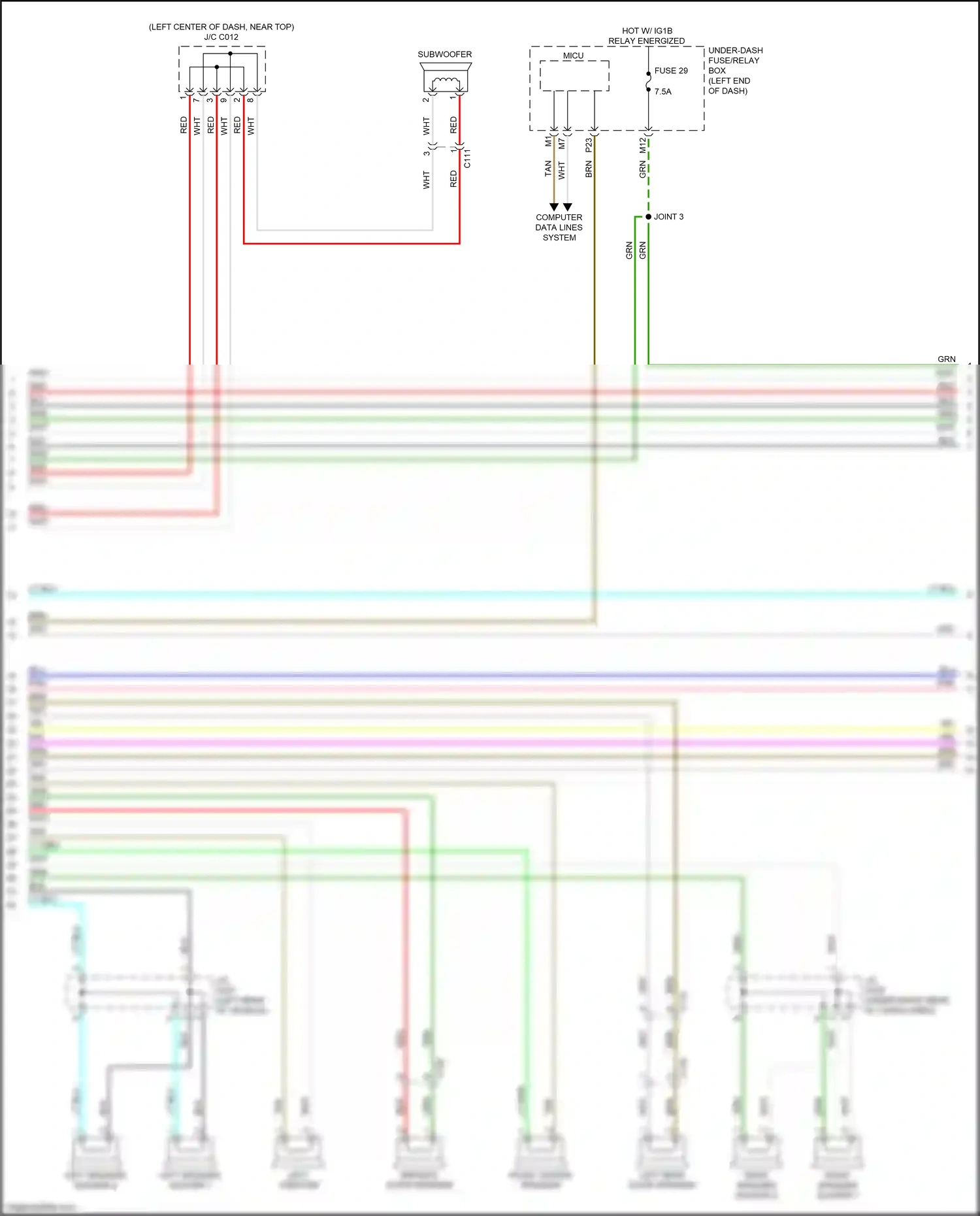Honda Ridgeline II (2016-2021) computer data lines system wiring diagram  (57 of 83)