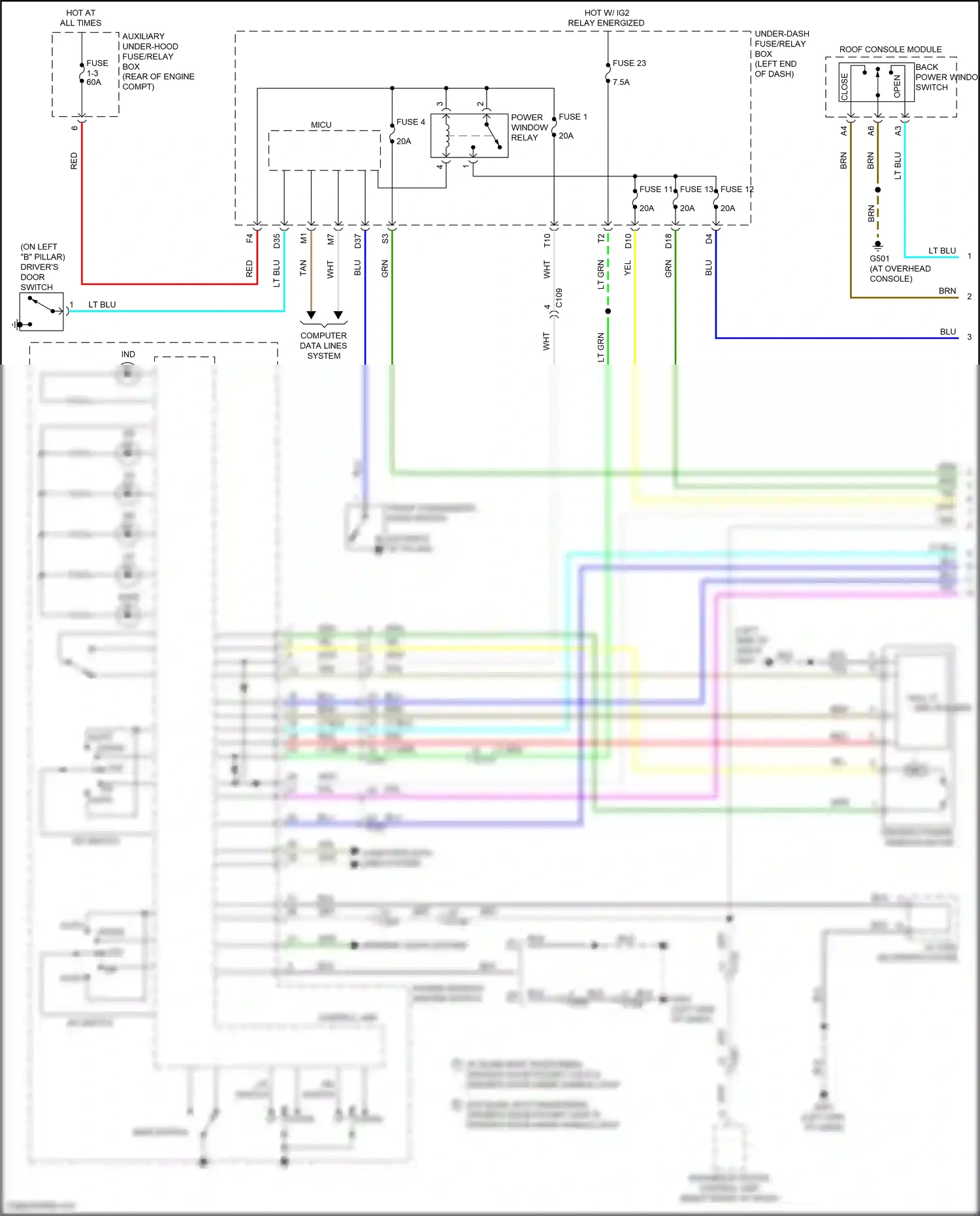 Honda Ridgeline II (2016-2021) control unit) wiring diagram  (9 of 10)