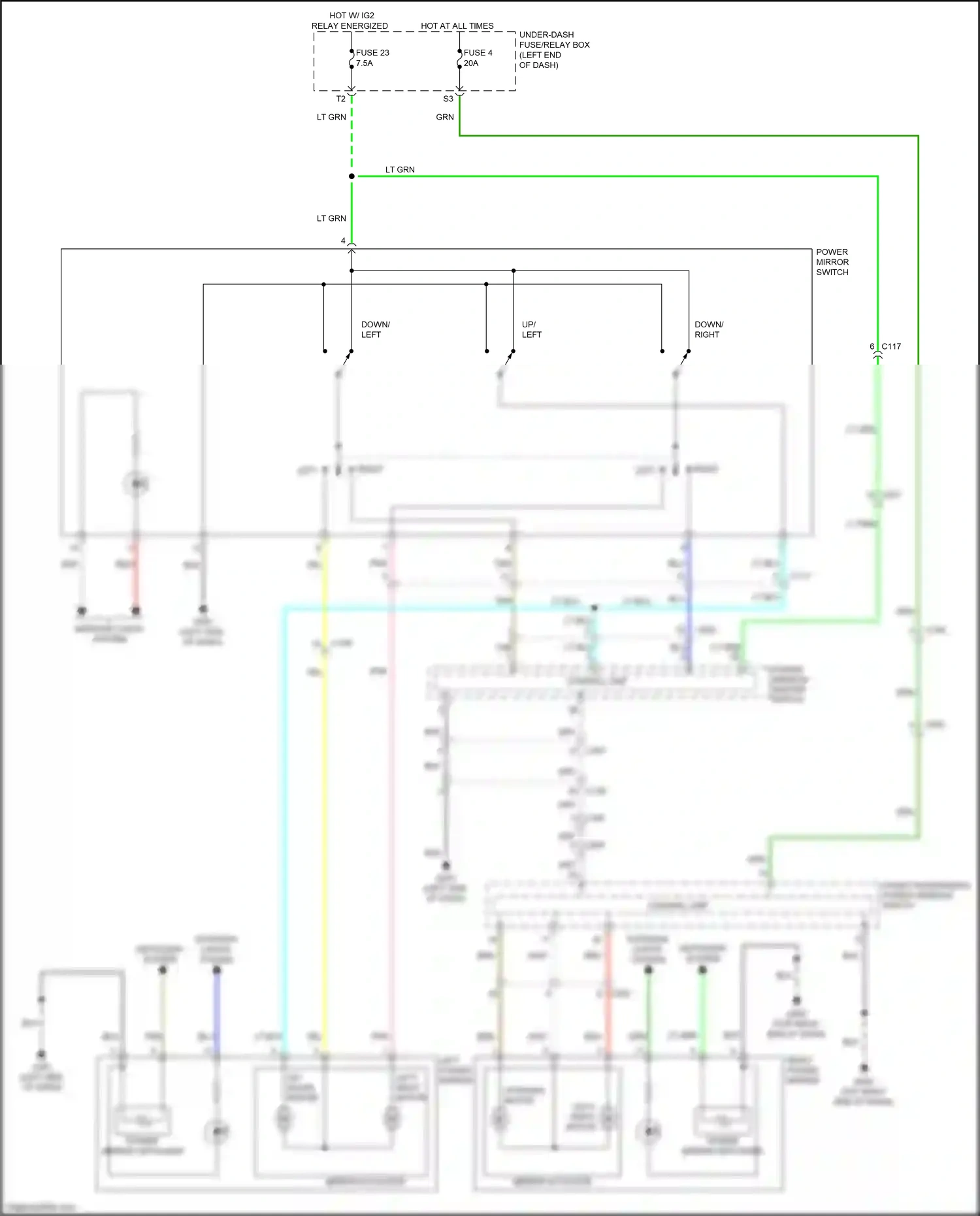 Honda Ridgeline II (2016-2021) control unit) wiring diagram  (7 of 10)
