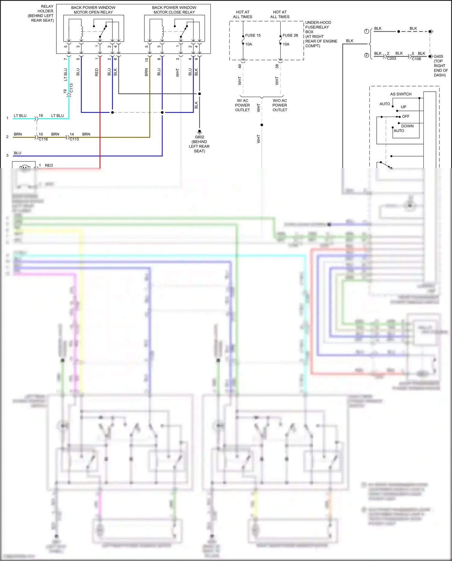 Honda Ridgeline II (2016-2021) down auto wiring diagram  (1 of 1)