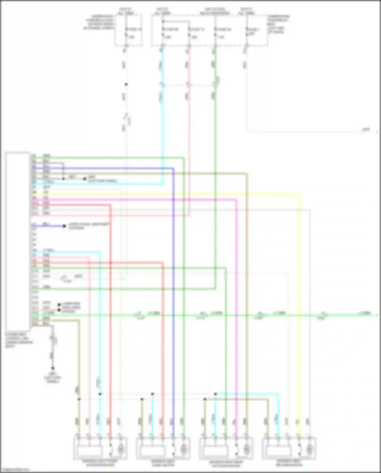Wiring diagram driver's seat front up-down motor for Honda Ridgeline II (2016-2021) (2 of 2)