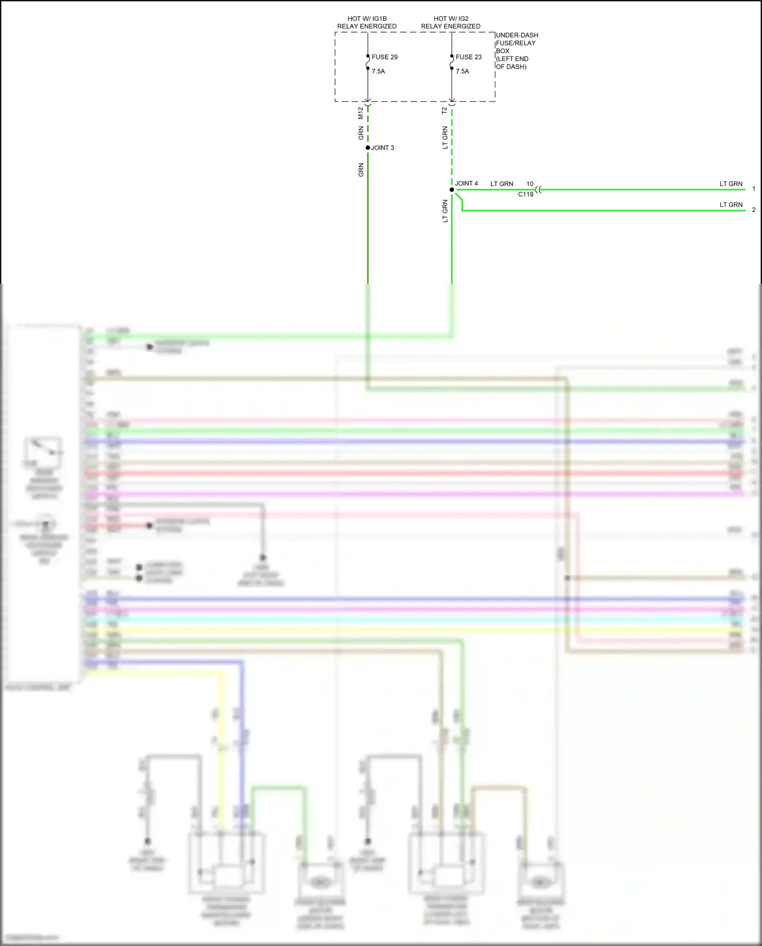 Honda Ridgeline II (2016-2021) front power transistor wiring diagram  (3 of 3)
