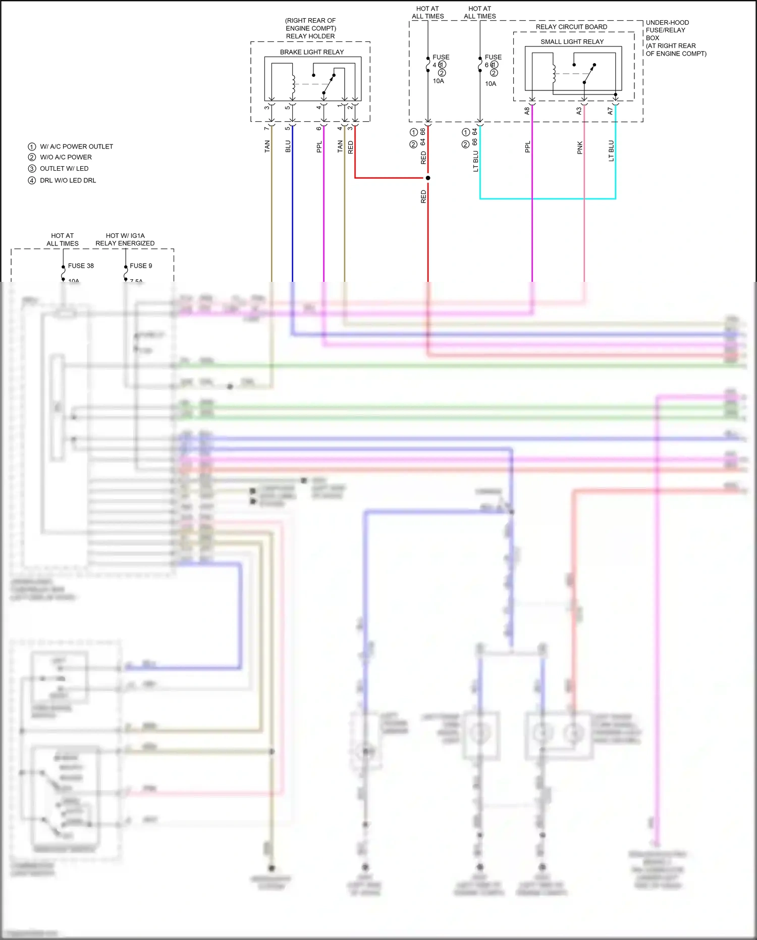Honda Ridgeline II (2016-2021) headlights system wiring diagram  (5 of 5)