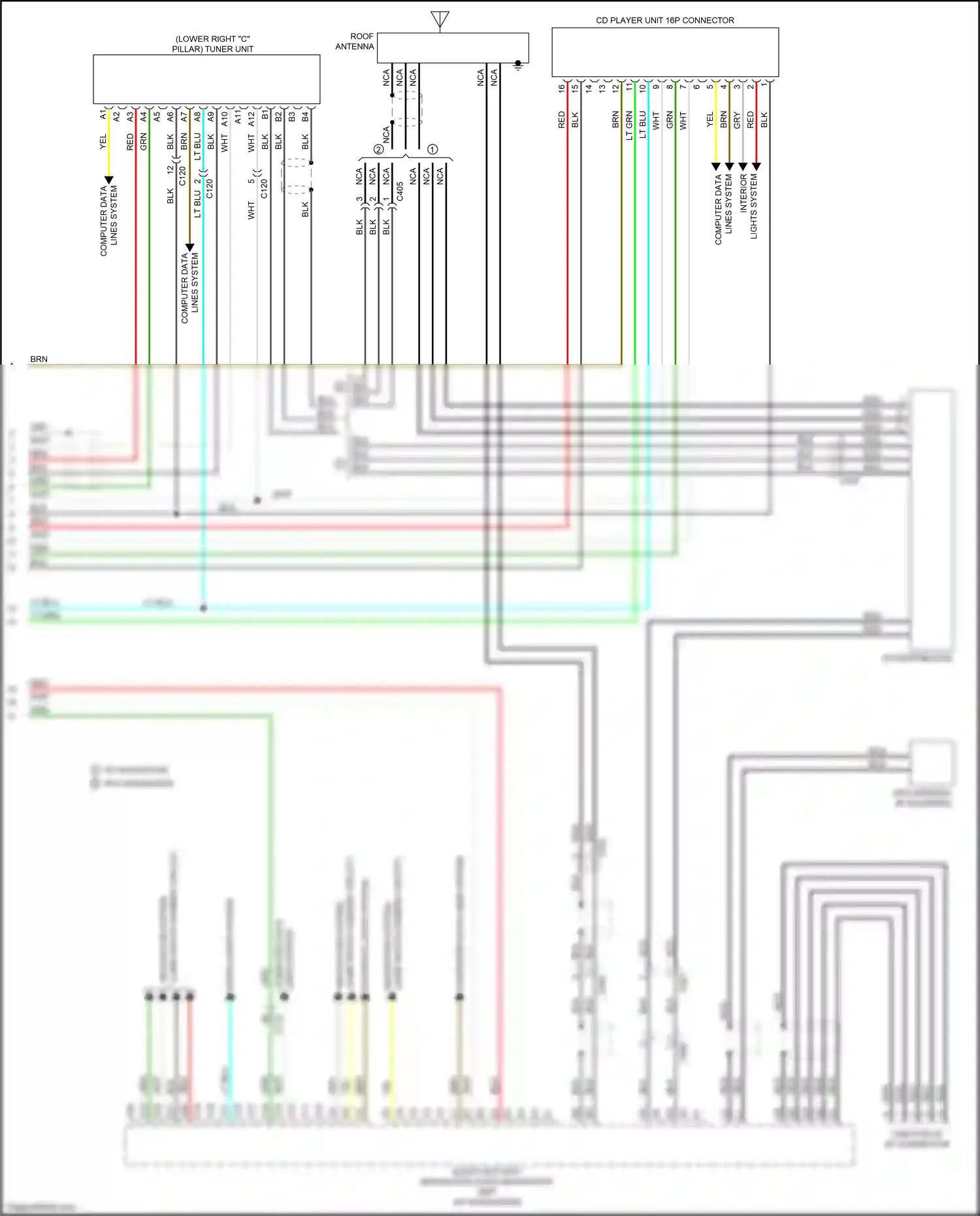 Honda Ridgeline II (2016-2021) navigation system wiring diagram  (3 of 6)