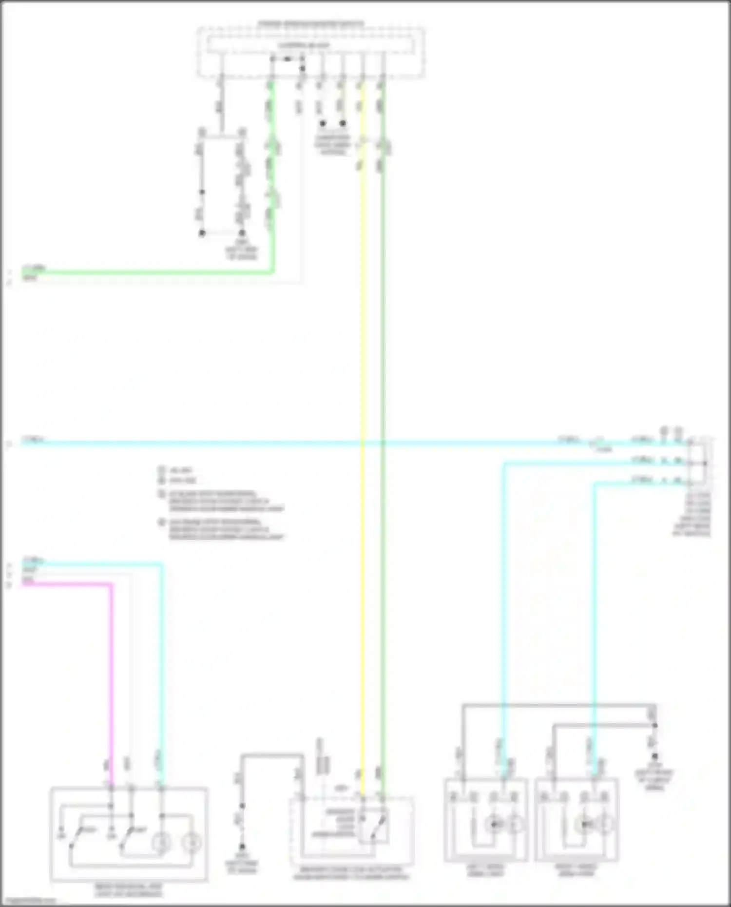 Wiring diagram power window master switch for Honda Ridgeline II (2016-2021) (2 of 16)