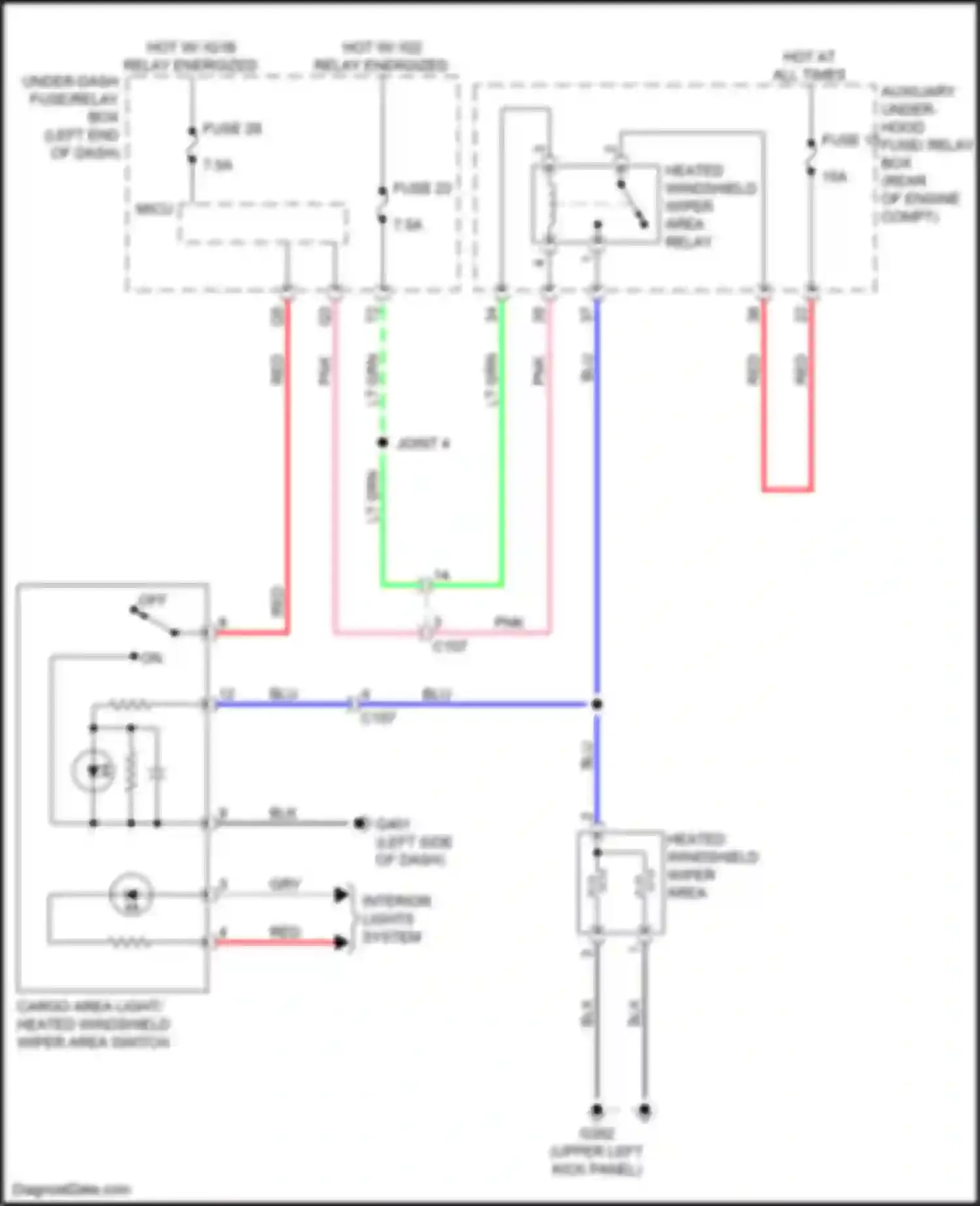 Wiring diagram rear of engine compt) for Honda Ridgeline II (2016-2021) (4 of 16)