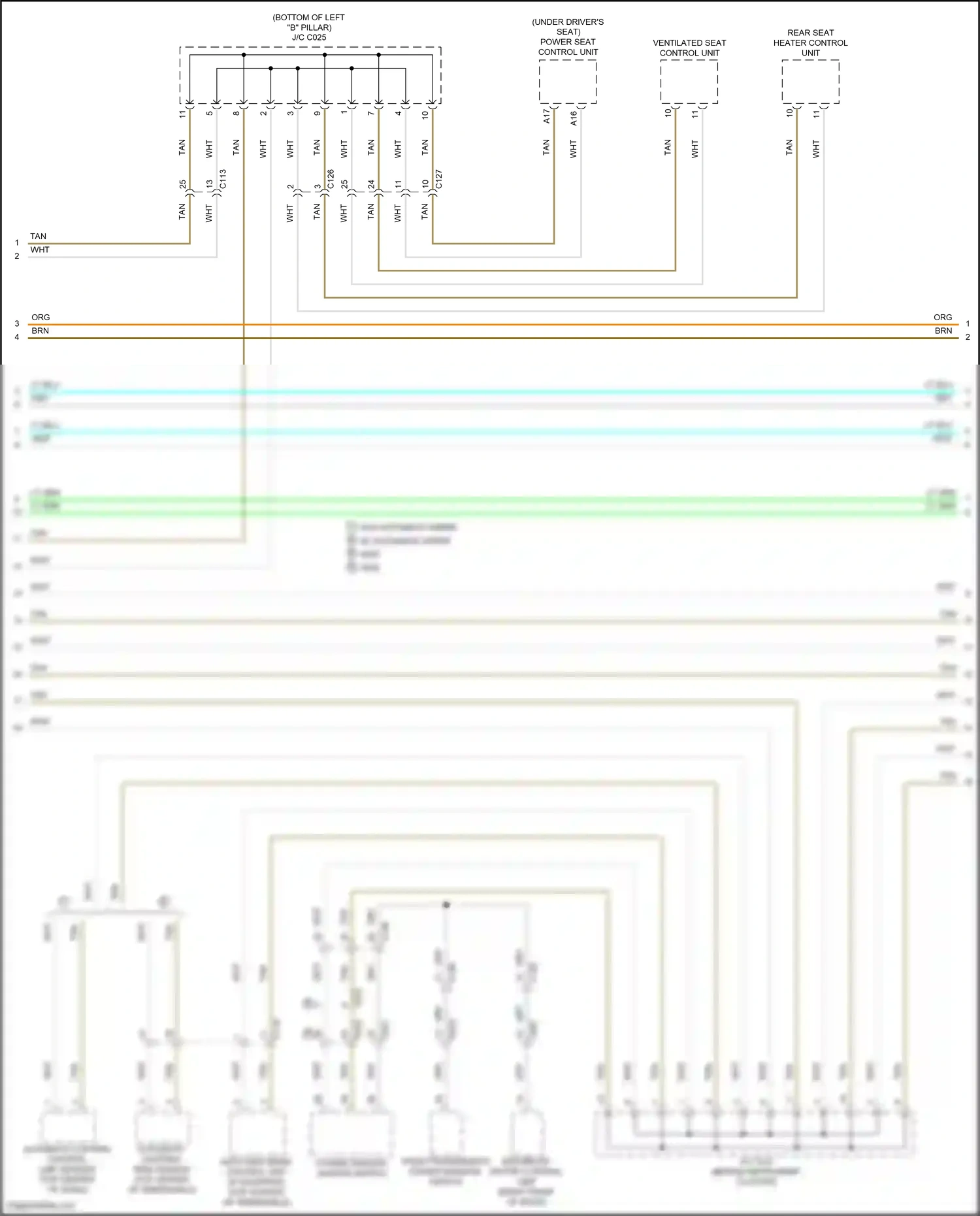 Honda Ridgeline II (2016-2021) tan wiring diagram  (44 of 107)