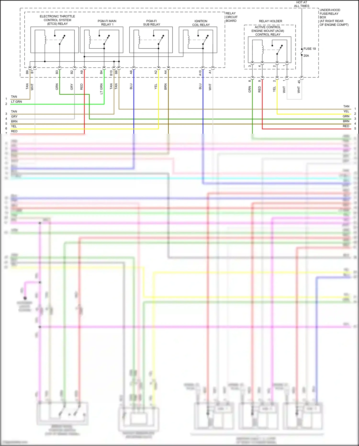 Honda Ridgeline II (2016-2021) tan wiring diagram  (102 of 107)