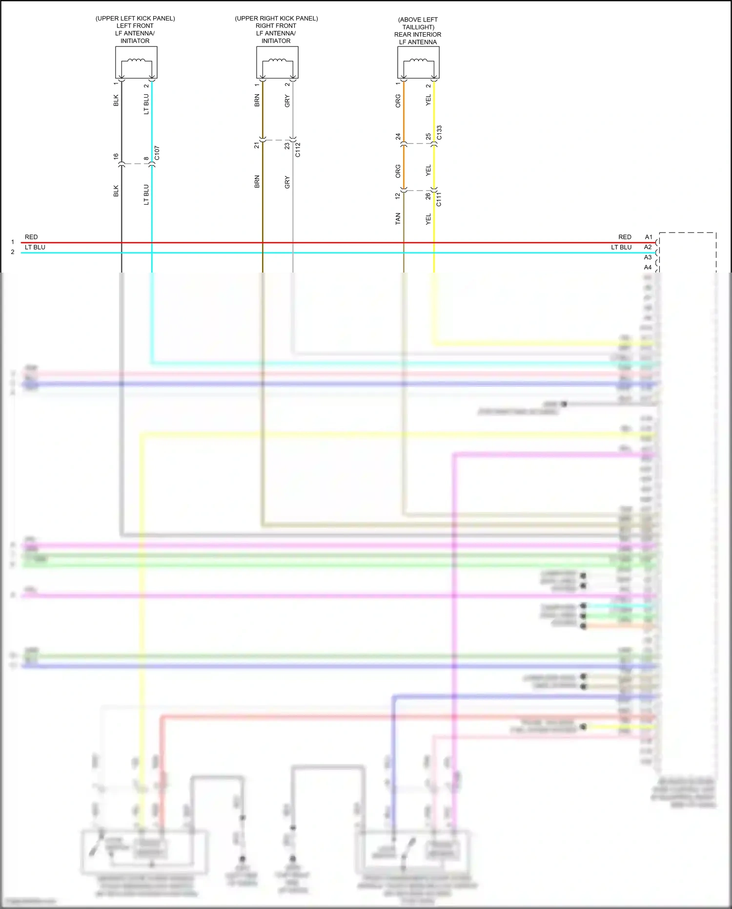 Honda Ridgeline II (2016-2021) touch sensor wiring diagram  (1 of 2)