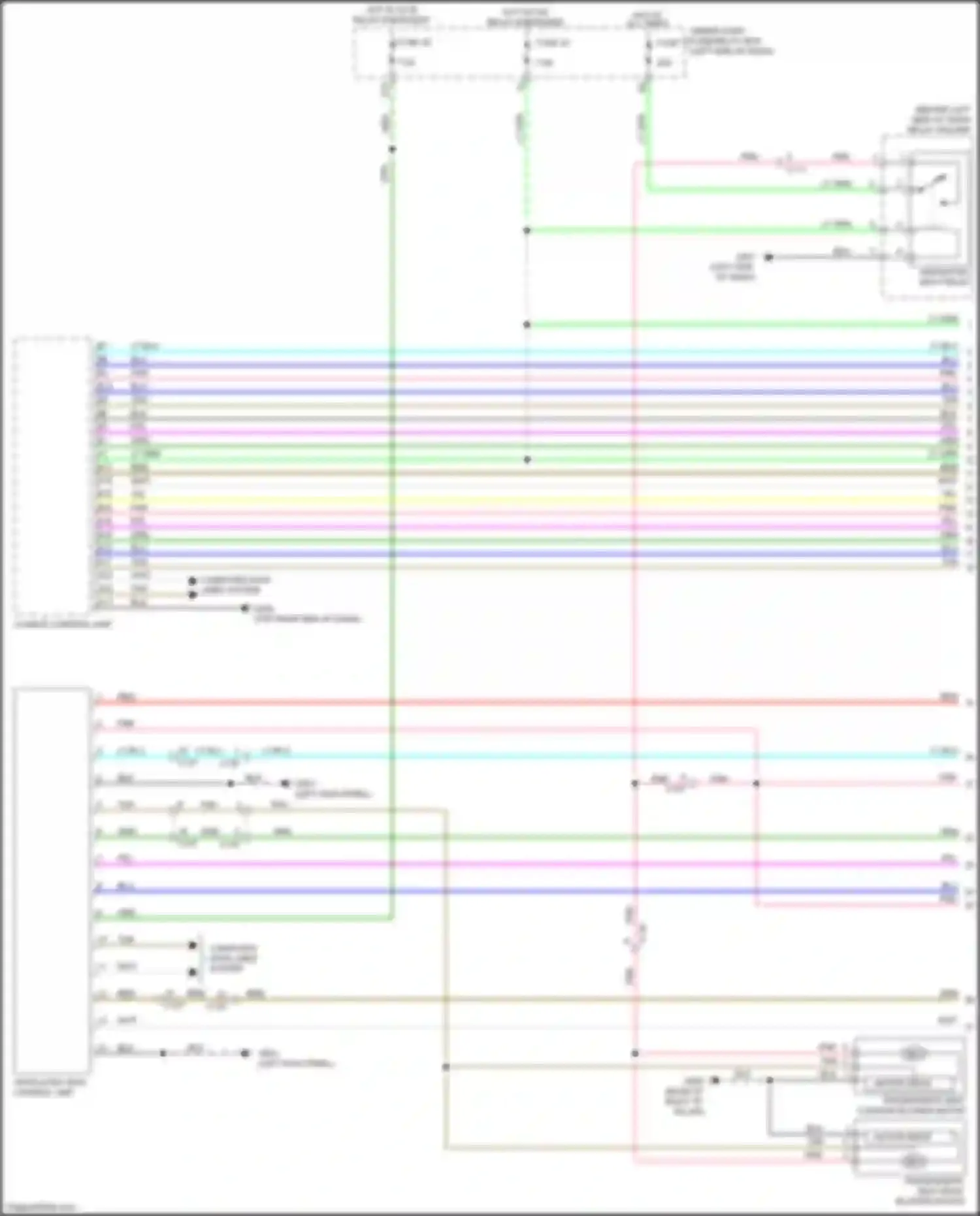Wiring diagram under-dash fuse/relay box for Honda Ridgeline II (2016-2021) (54 of 69)