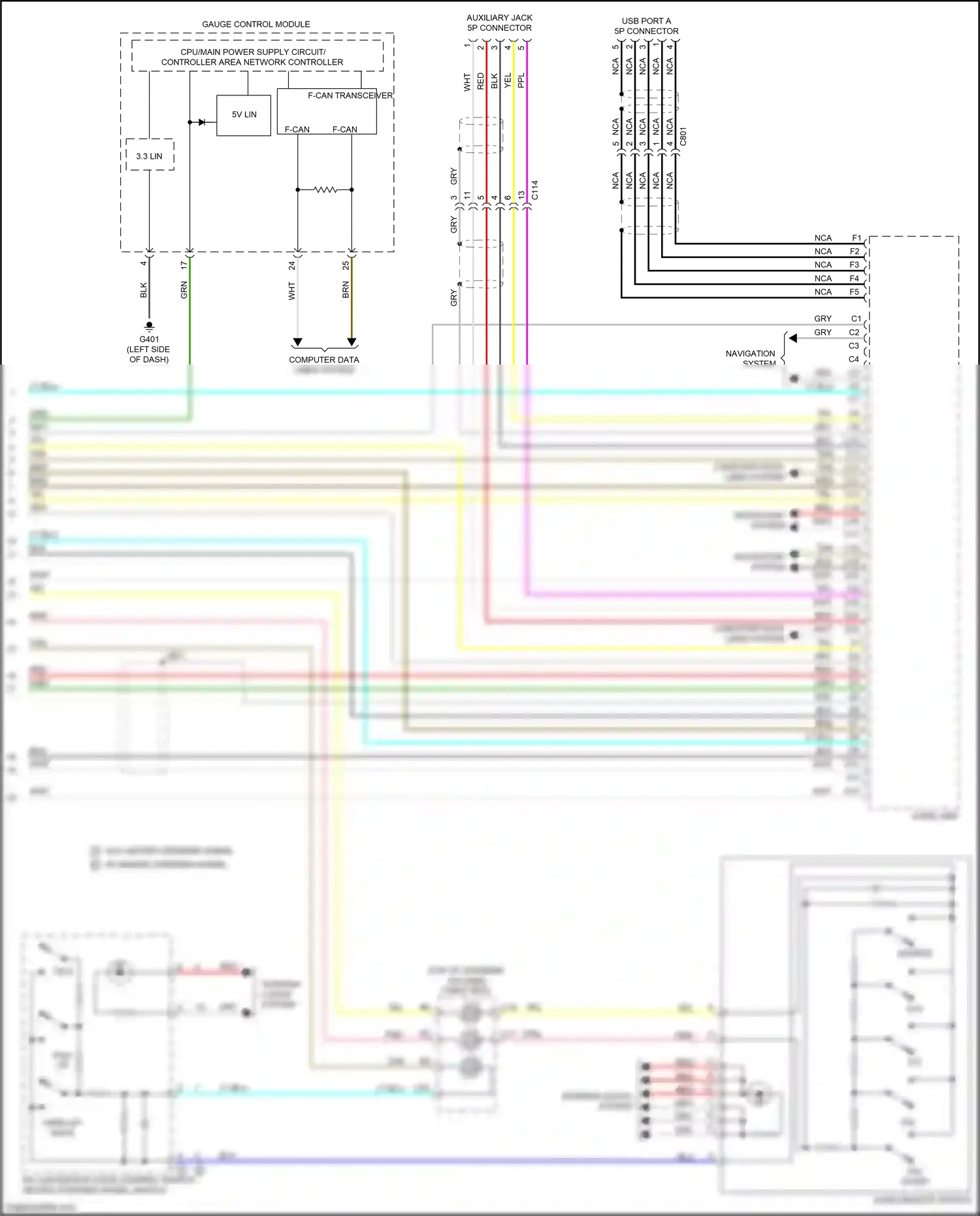 Honda Ridgeline II (2016-2021) vol down wiring diagram  (3 of 5)