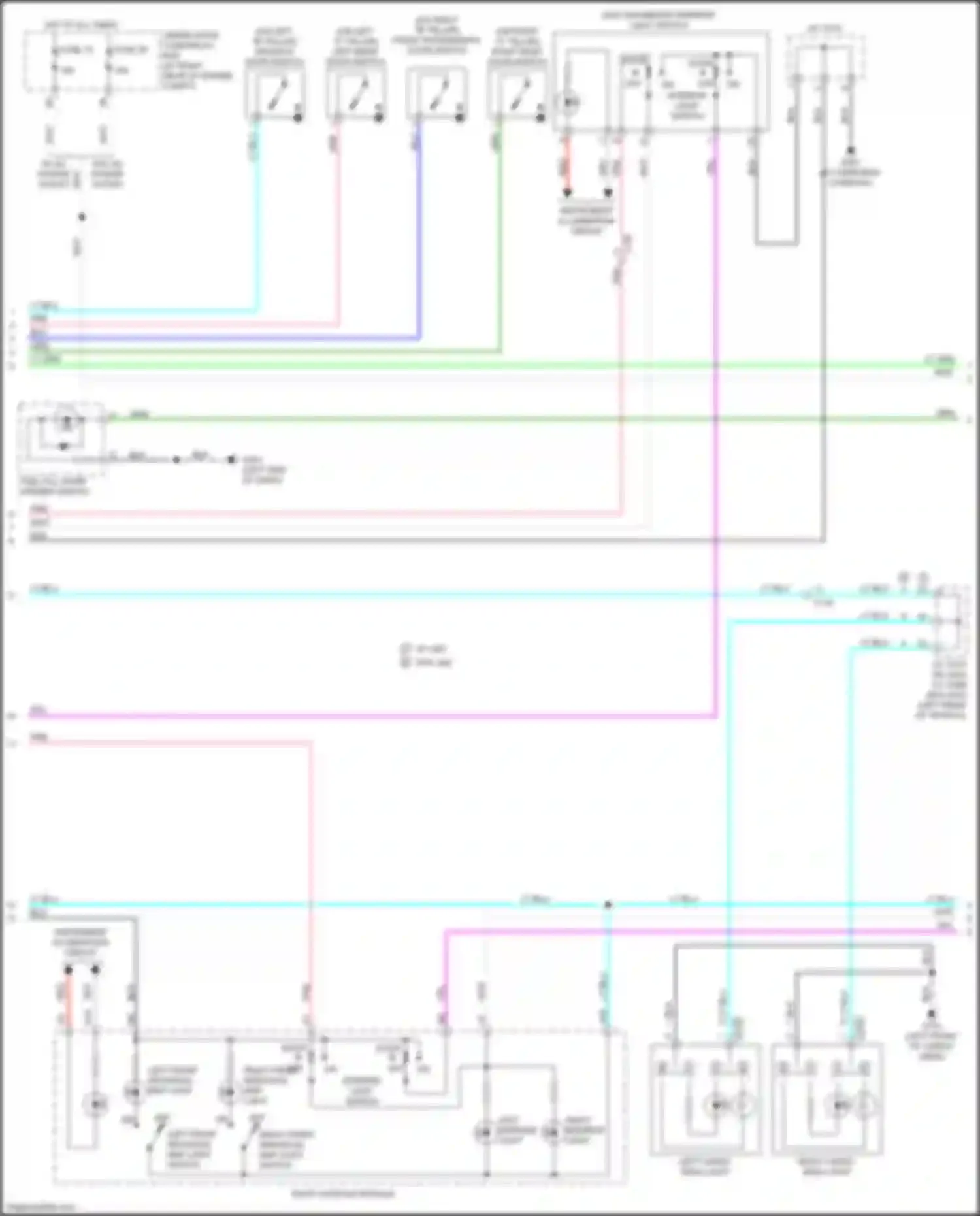 Wiring diagram w/ led w/o led for Honda Ridgeline II (2016-2021) (1 of 2)