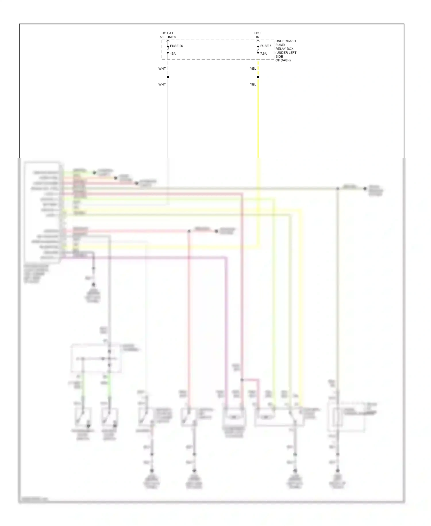 Honda S2000 AP1 (1999-2003) (behind left kick panel) wiring diagram  (13 of 21)