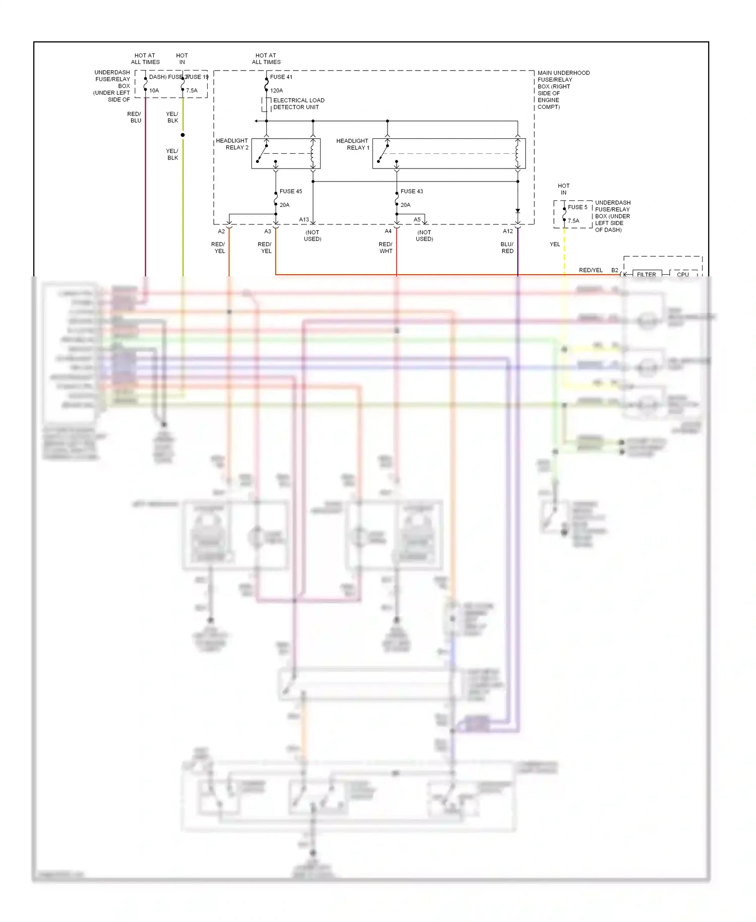 Honda S2000 AP1 (1999-2003) brake indicator light wiring diagram  (1 of 1)