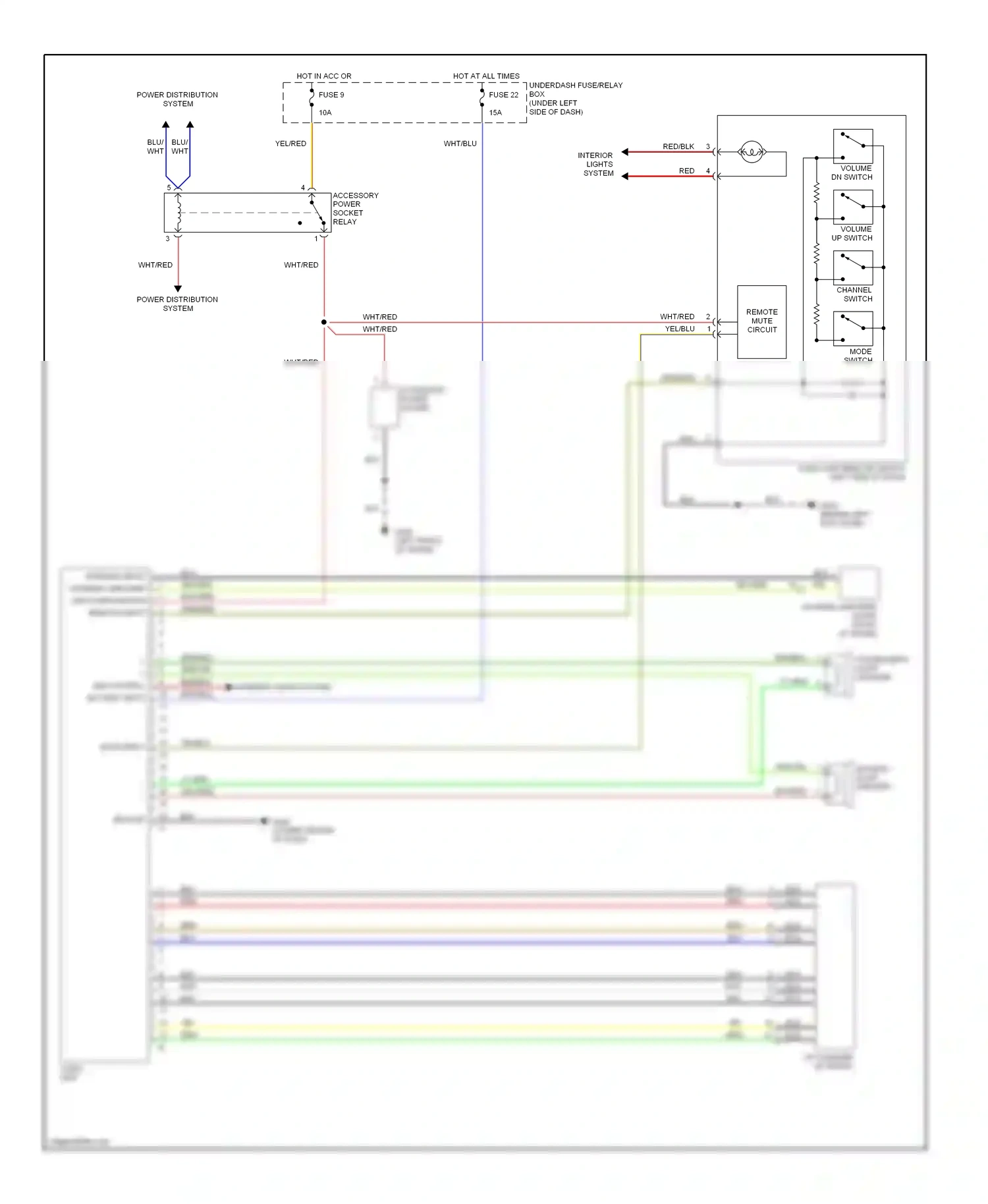 Honda S2000 AP1 (1999-2003) channel switch wiring diagram  (1 of 1)