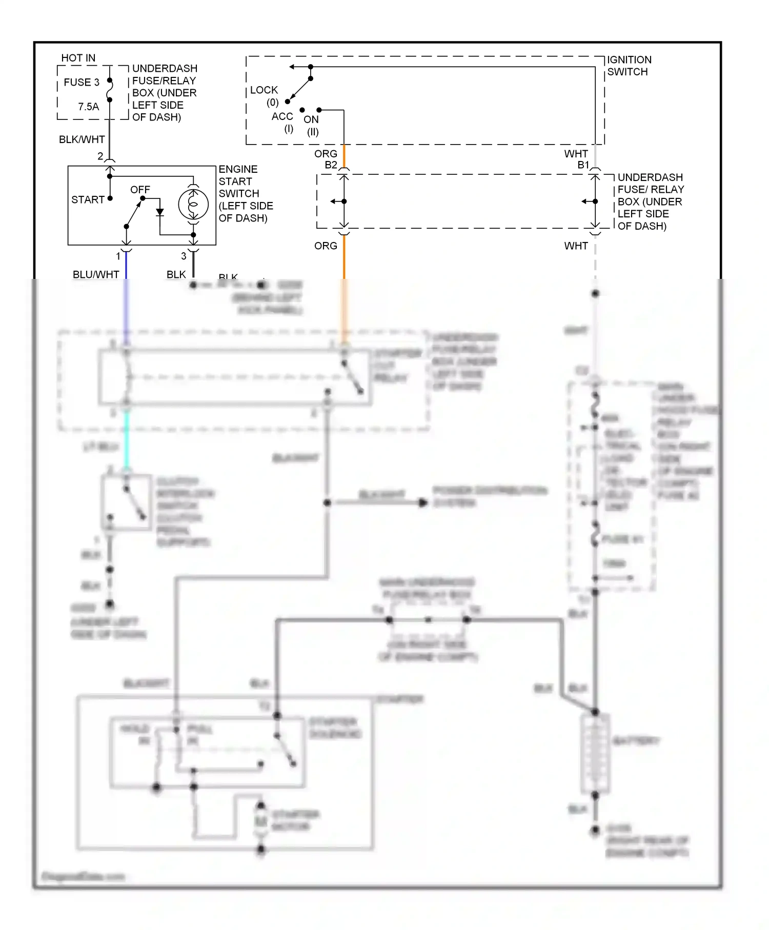 Honda S2000 AP1 (1999-2003) elec- trical load de- tector (eld) unit wiring diagram  (1 of 1)