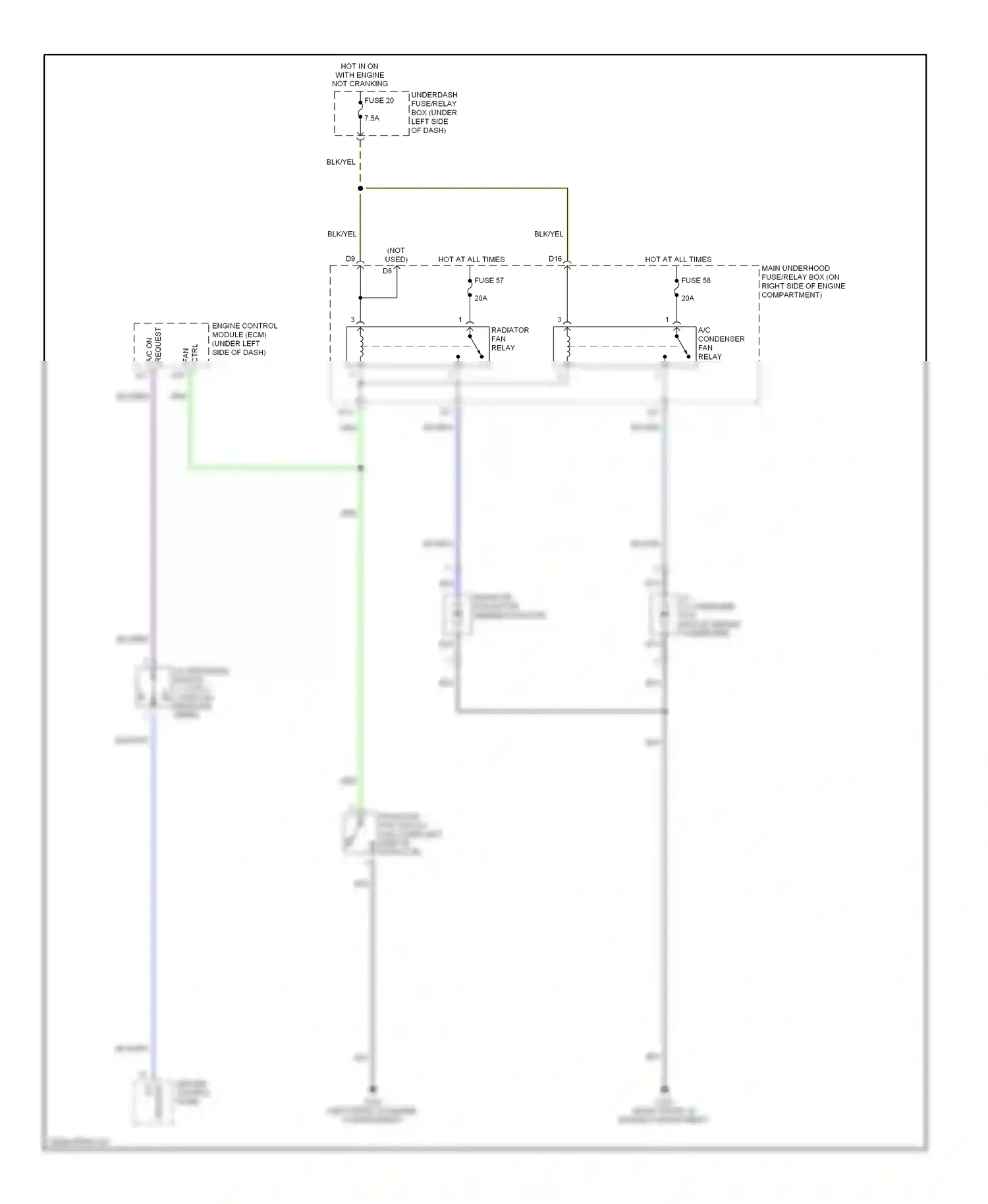Honda S2000 AP1 (1999-2003) fan ctrl wiring diagram  (1 of 2)