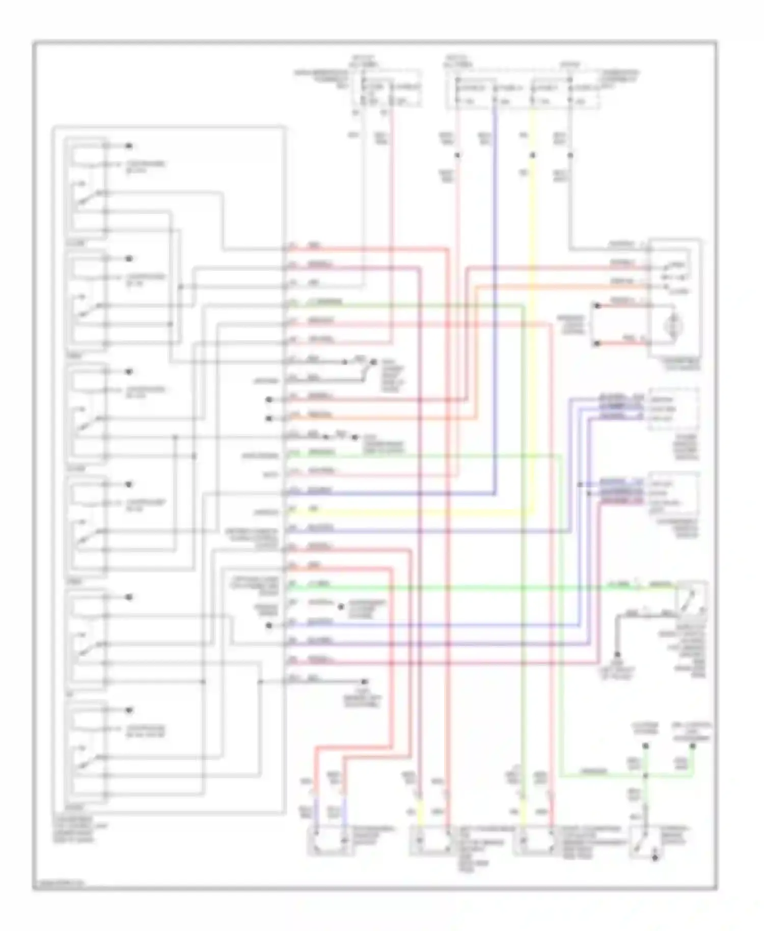 Wiring diagram power window master switch for Honda S2000 AP1 (1999-2003)
