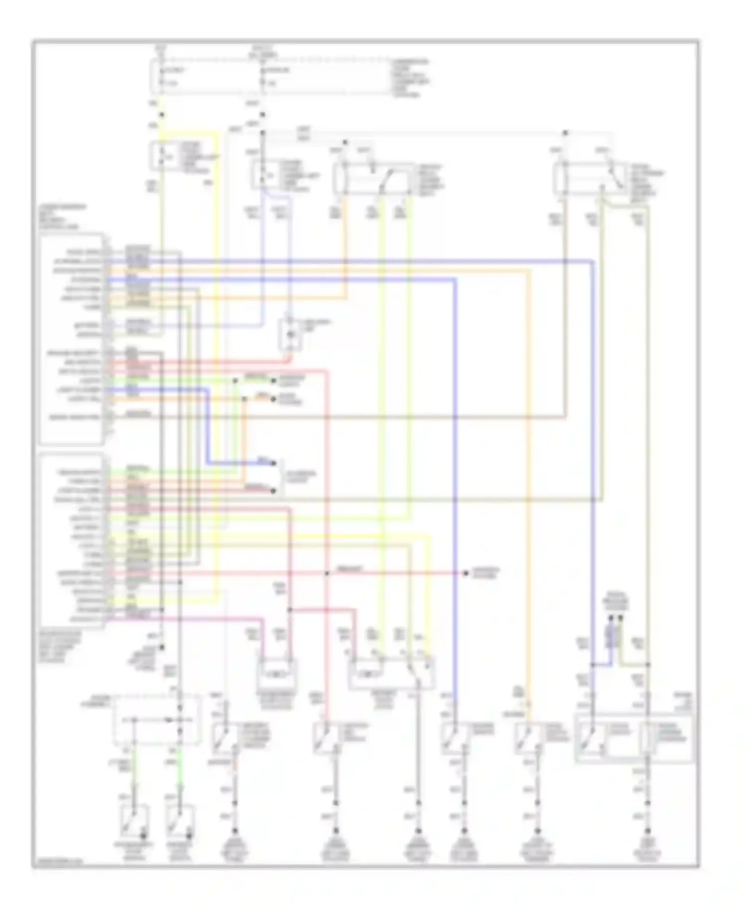 Wiring diagram trunk release system for Honda S2000 AP1 (1999-2003)