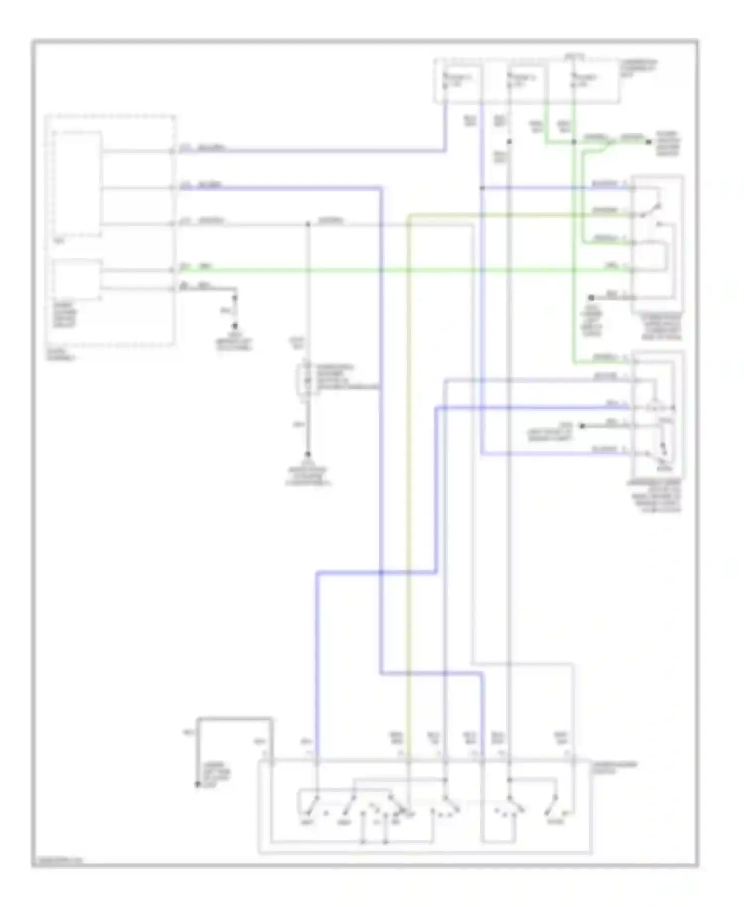 Wiring diagram power window master switch for Honda S2000 AP1 (1999-2003)