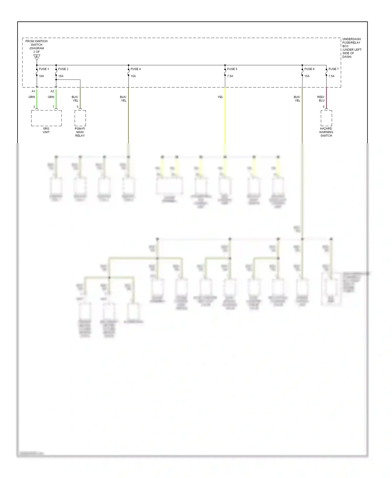 Honda S2000 AP1 (1999-2003) keyless door lock control unit wiring diagram  (3 of 3)
