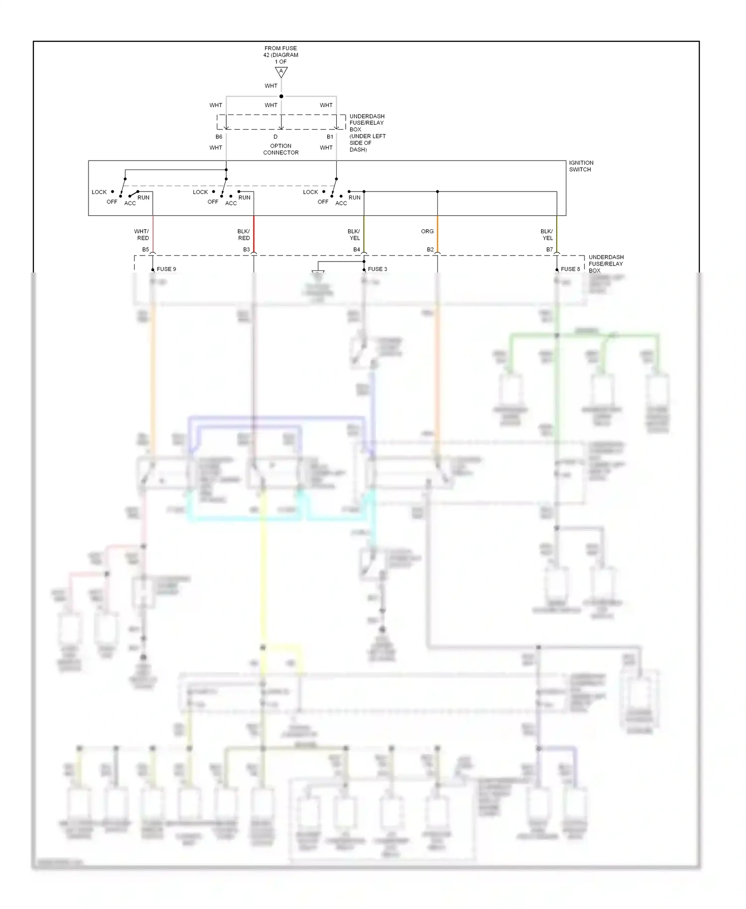 Honda S2000 AP1 (1999-2003) lock off wiring diagram  (1 of 1)