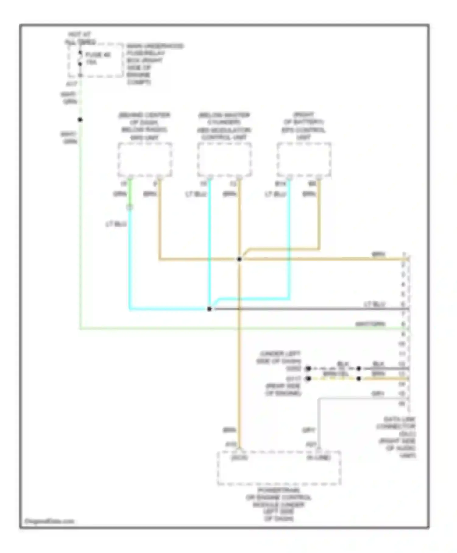 Wiring diagram lt blu for Honda S2000 AP1 (1999-2003) (2 of 6)
