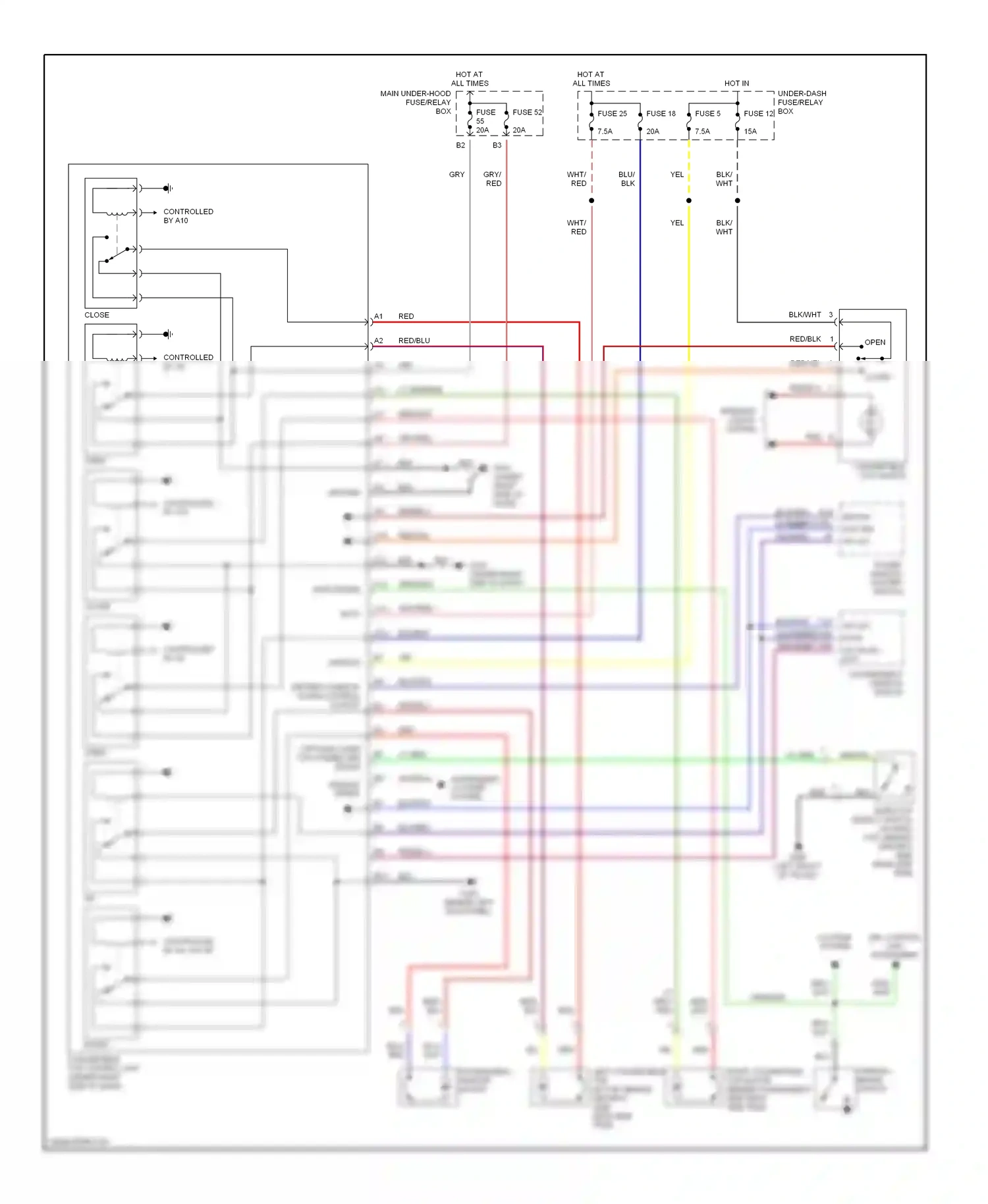 Honda S2000 AP1 (1999-2003) parking brake switch wiring diagram  (1 of 1)